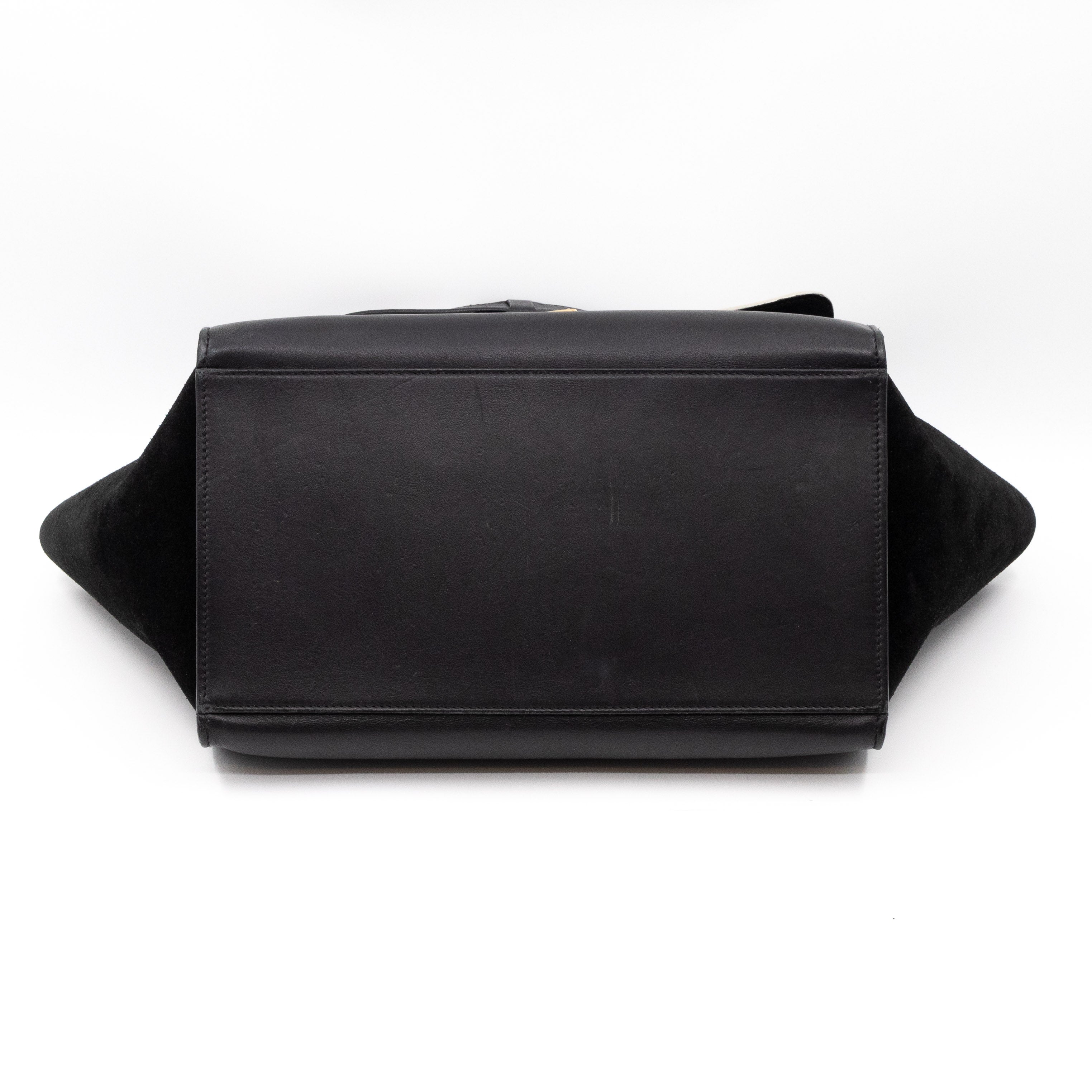 Medium Trapeze Black & White Leather