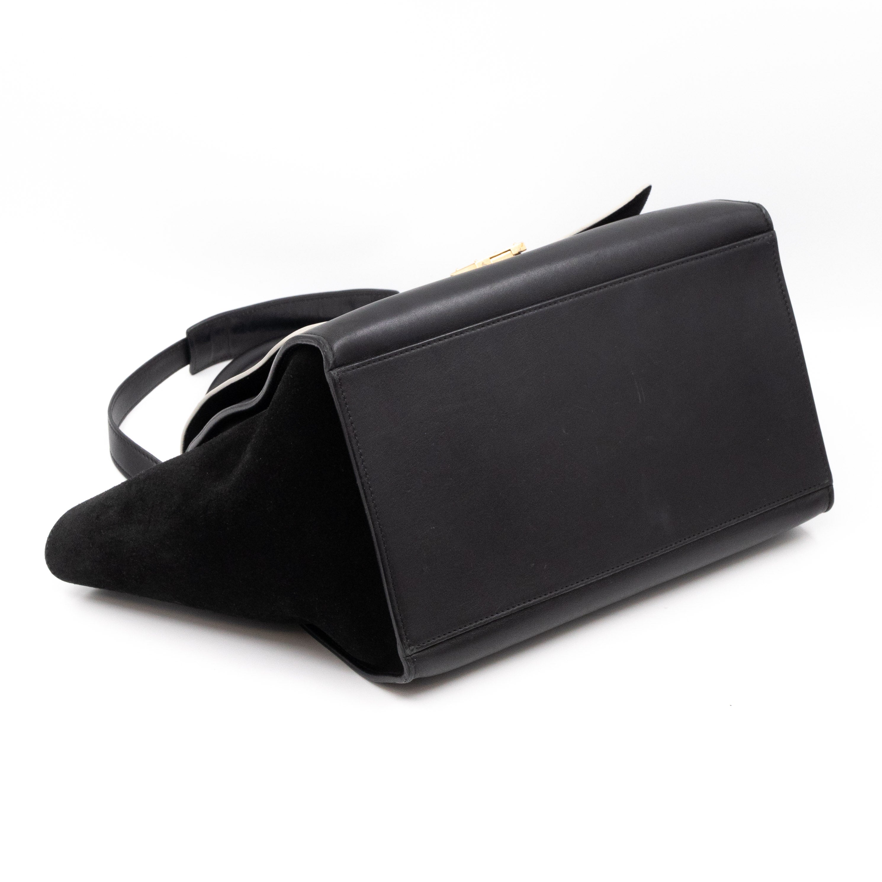 Medium Trapeze Black & White Leather