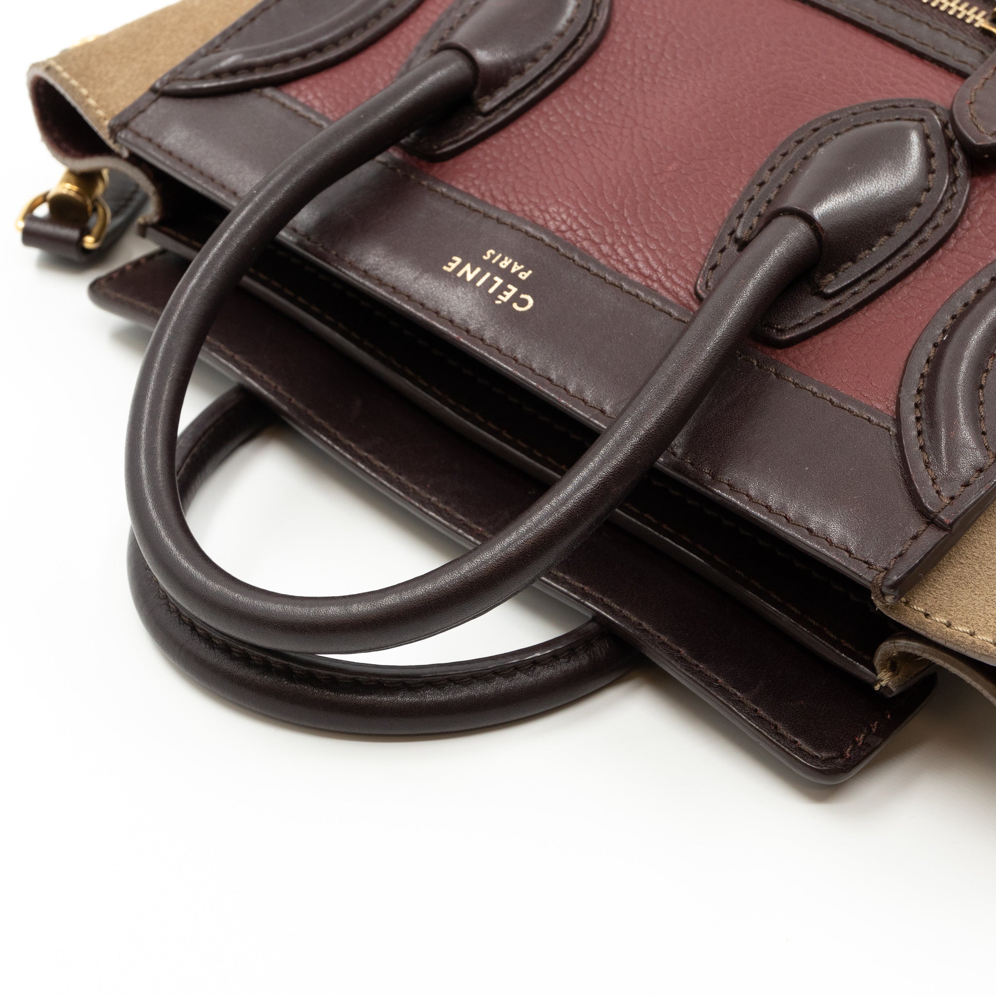 Nano Luggage Tri-color Leather