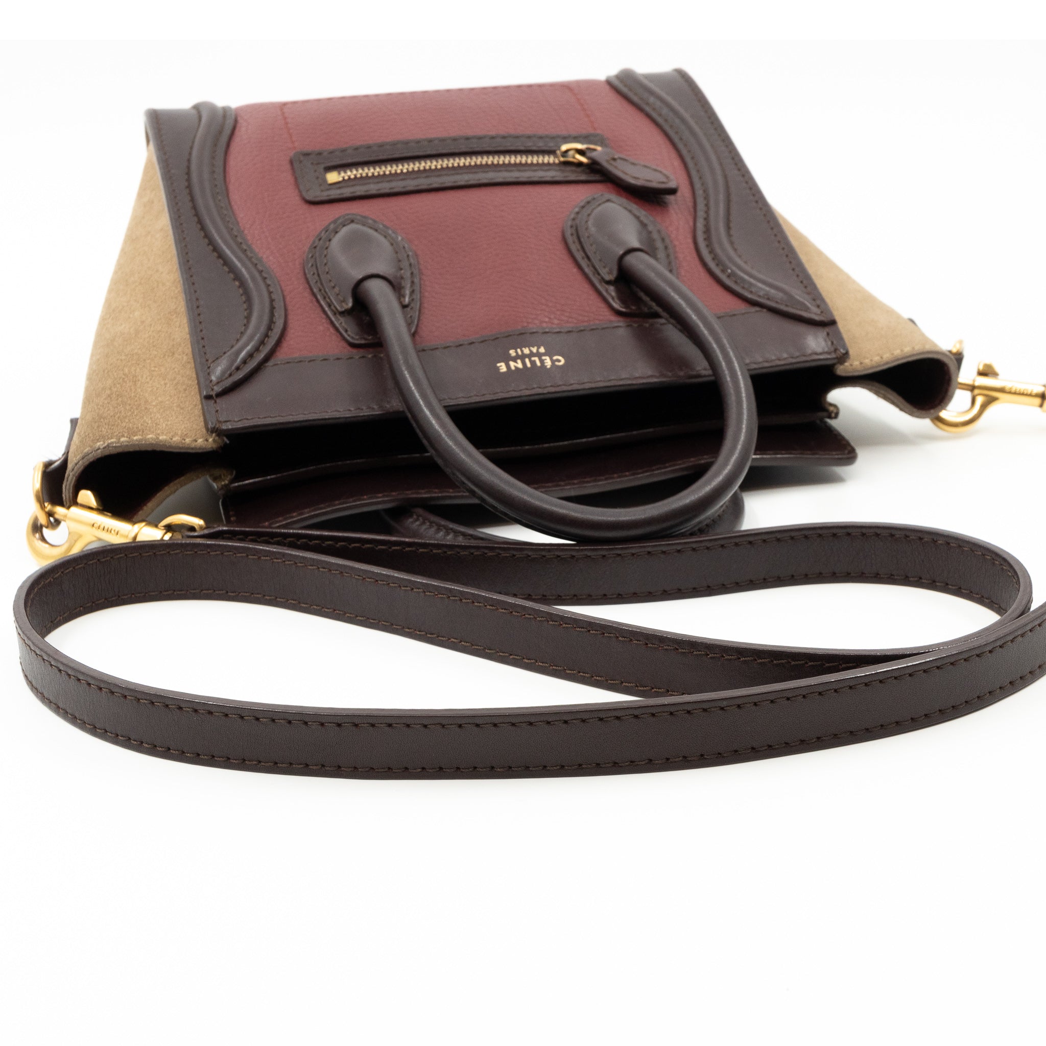 Nano Luggage Tri-color Leather