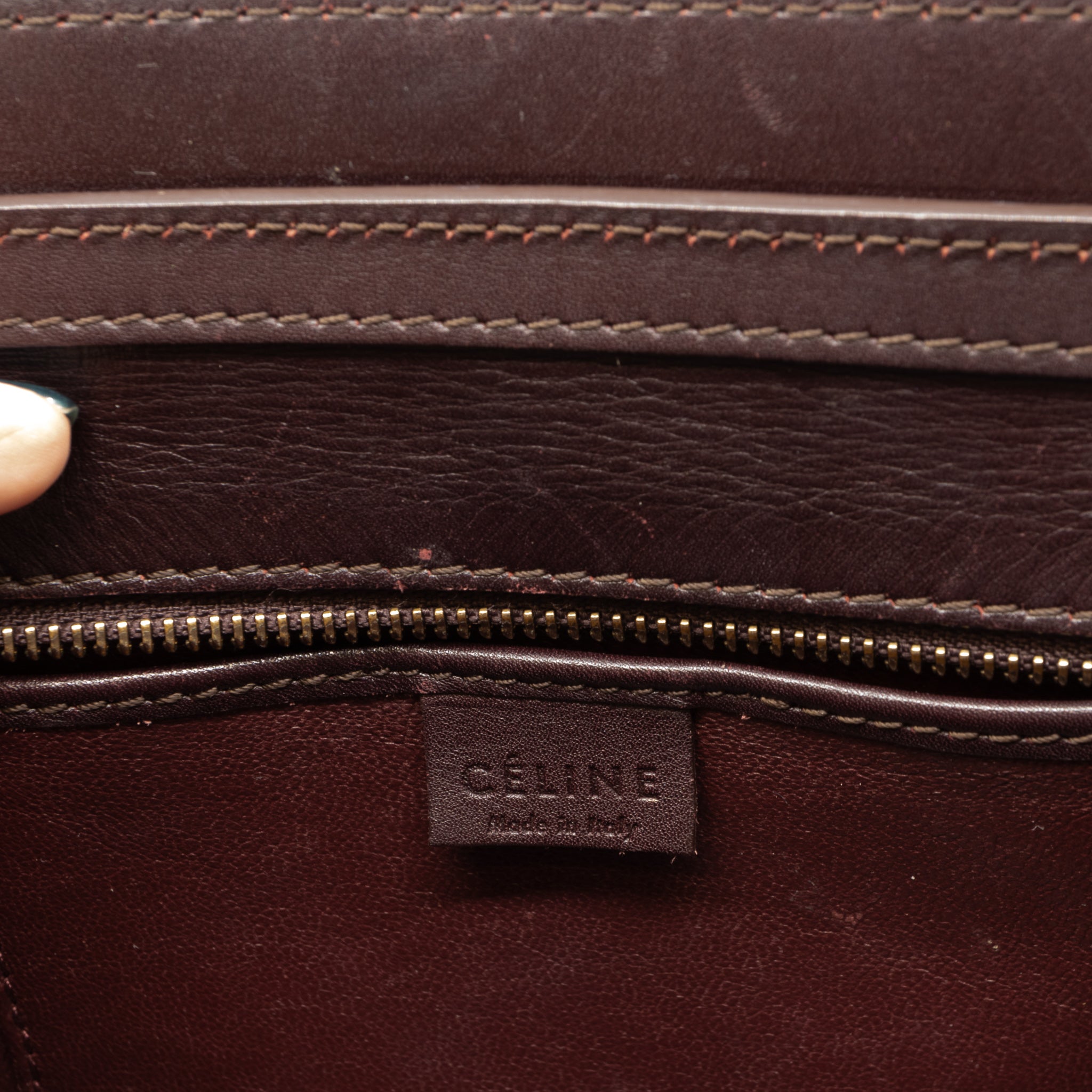 Nano Luggage Tri-color Leather