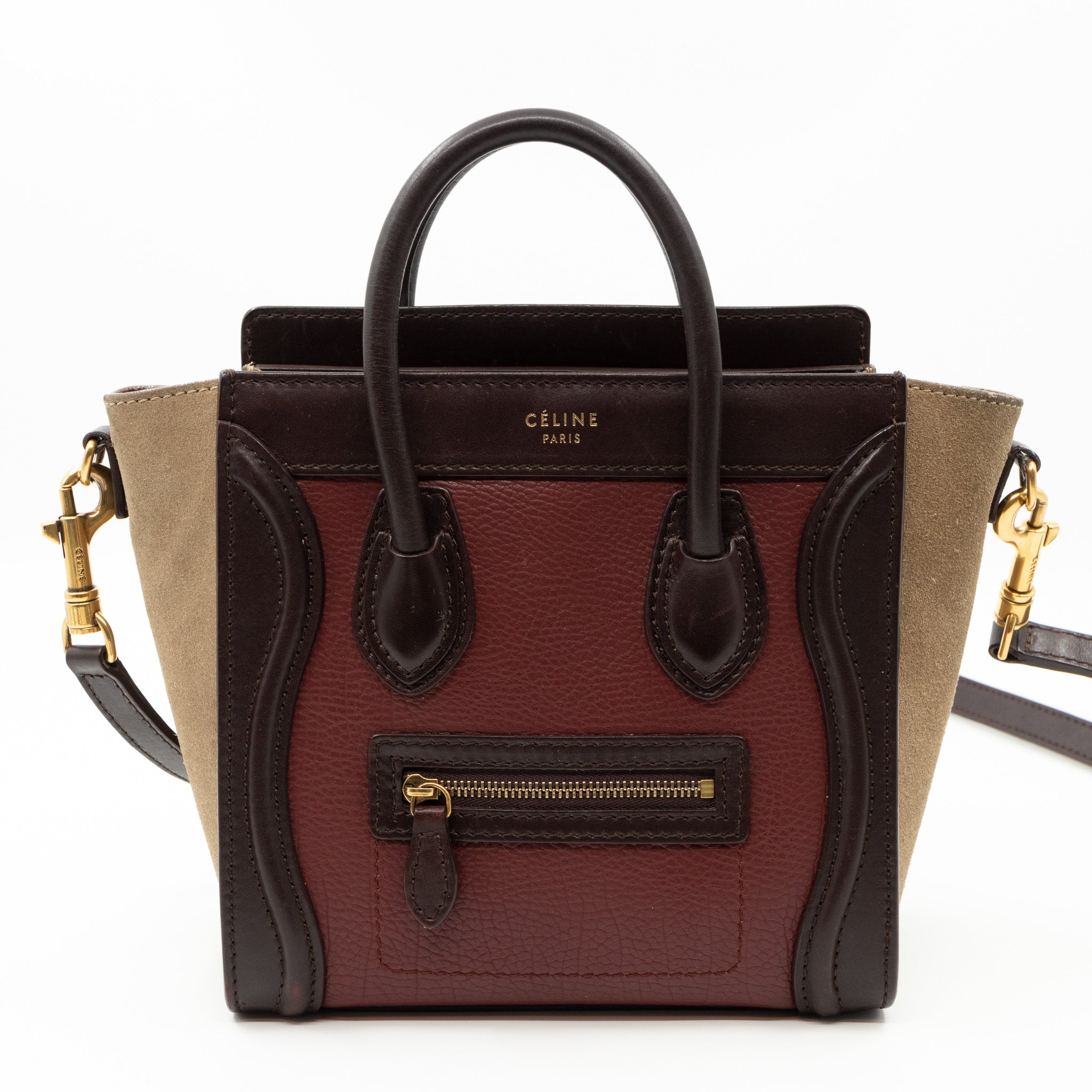 Nano Luggage Tri-color Leather