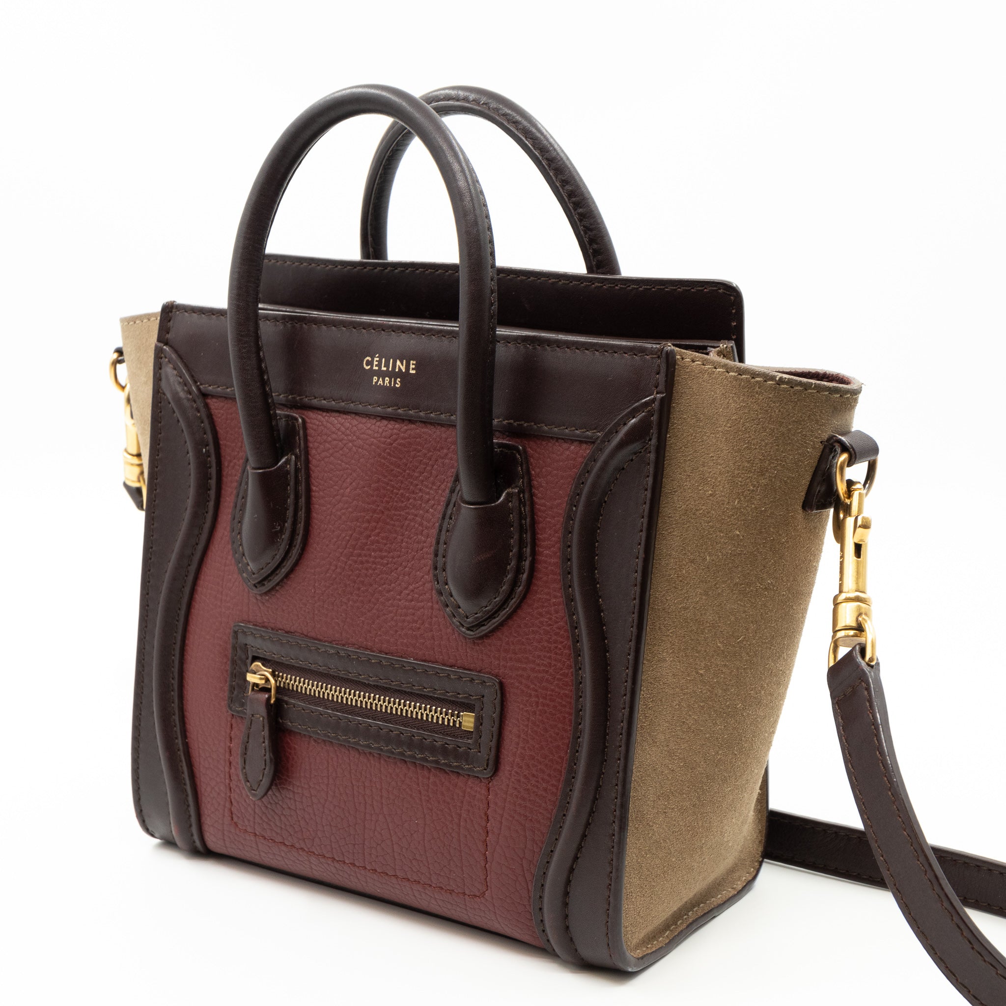 Nano Luggage Tri-color Leather