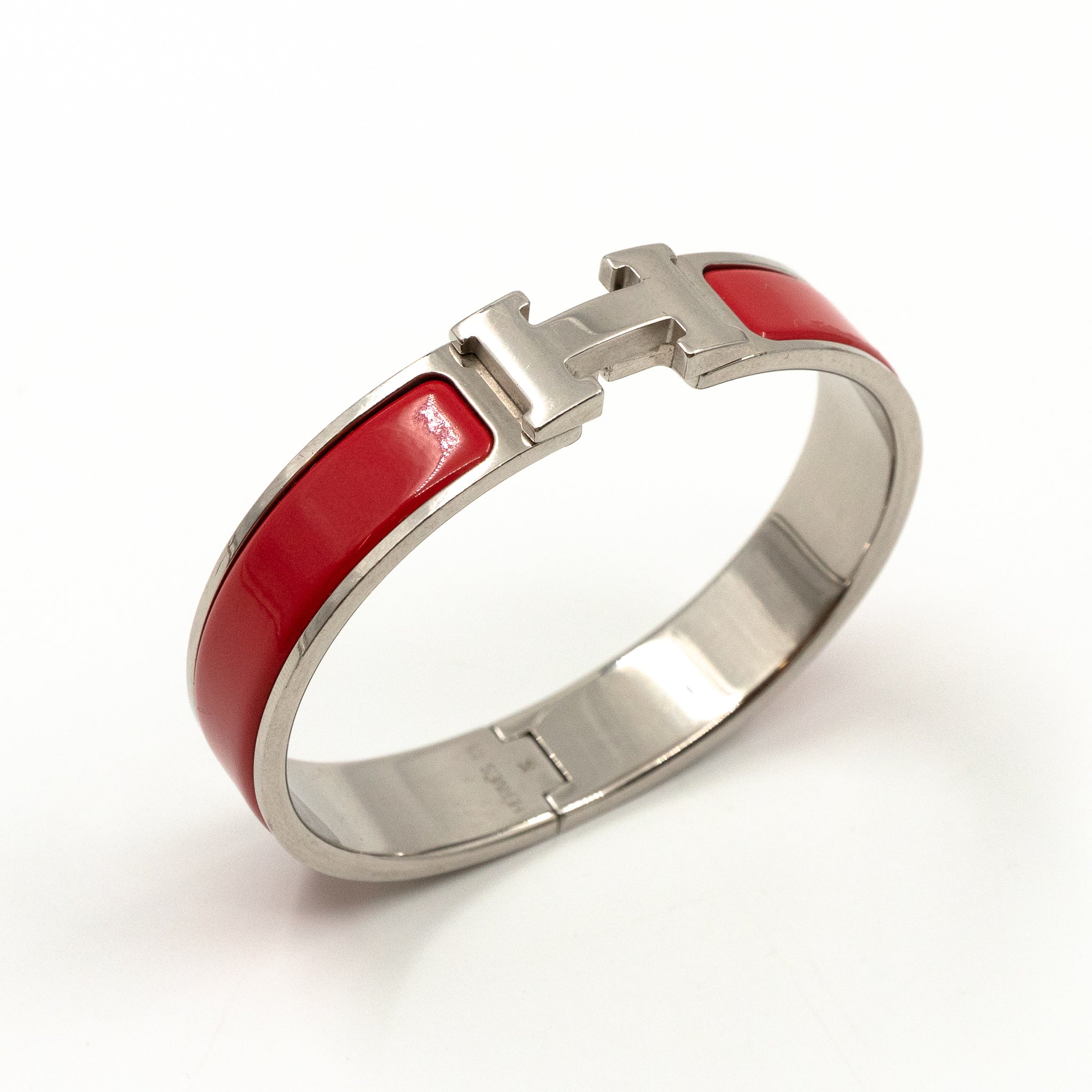Clic H Bracelet Red Silver
