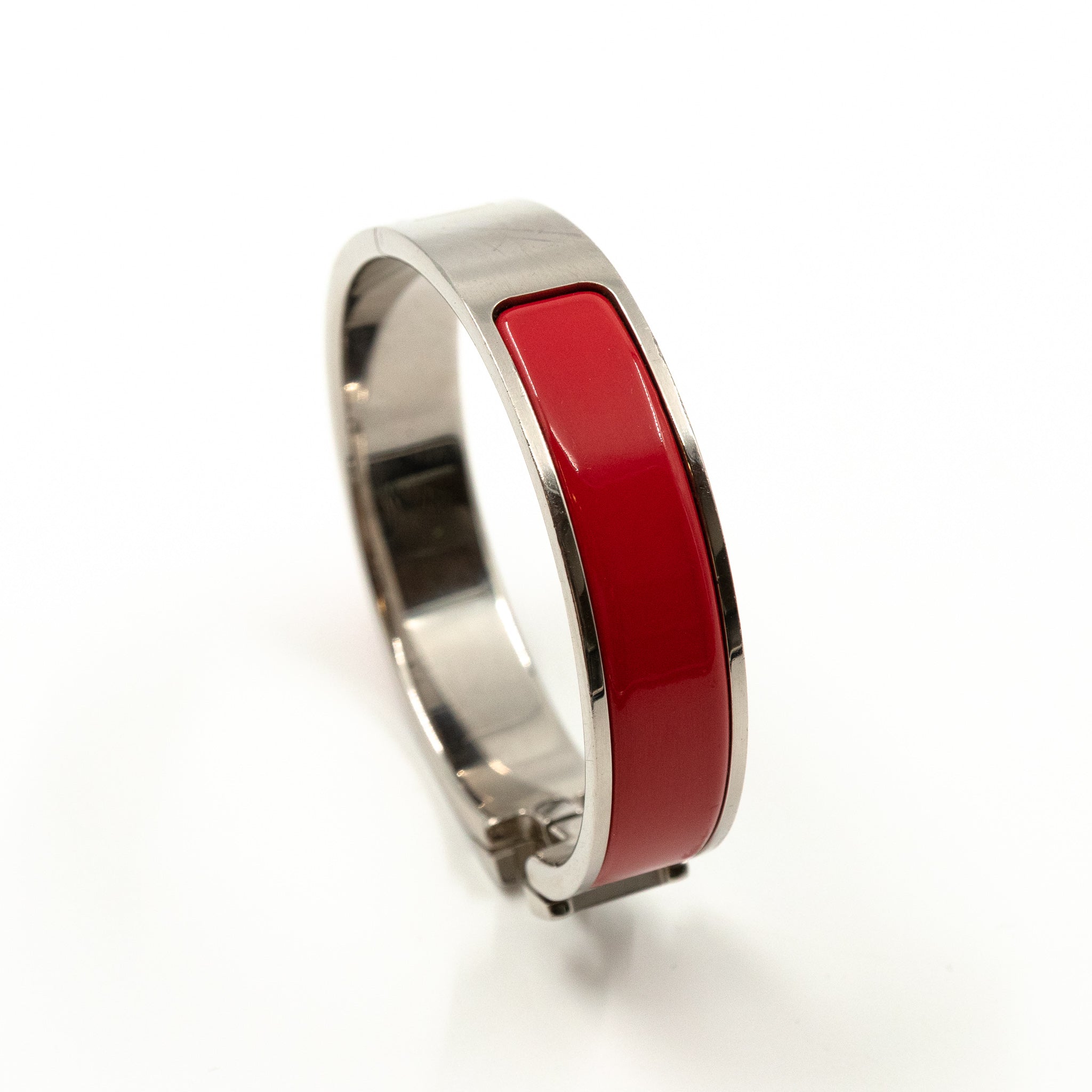 Clic H Bracelet Red Silver