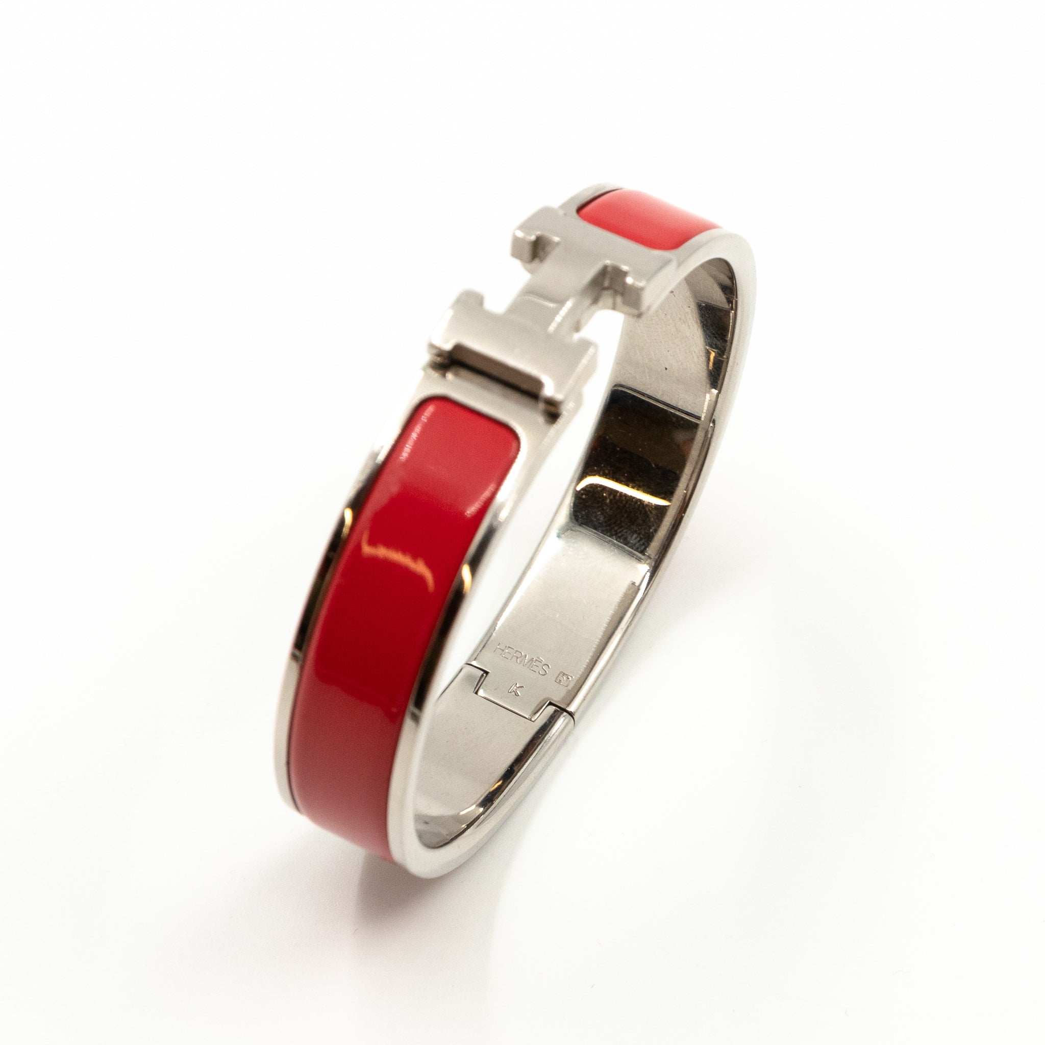 Clic H Bracelet Red Silver