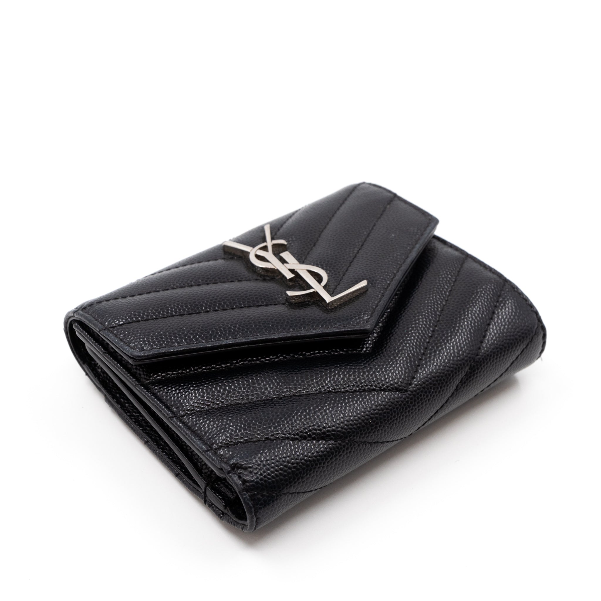 Compact Flap Cassendre Wallet Black Leather