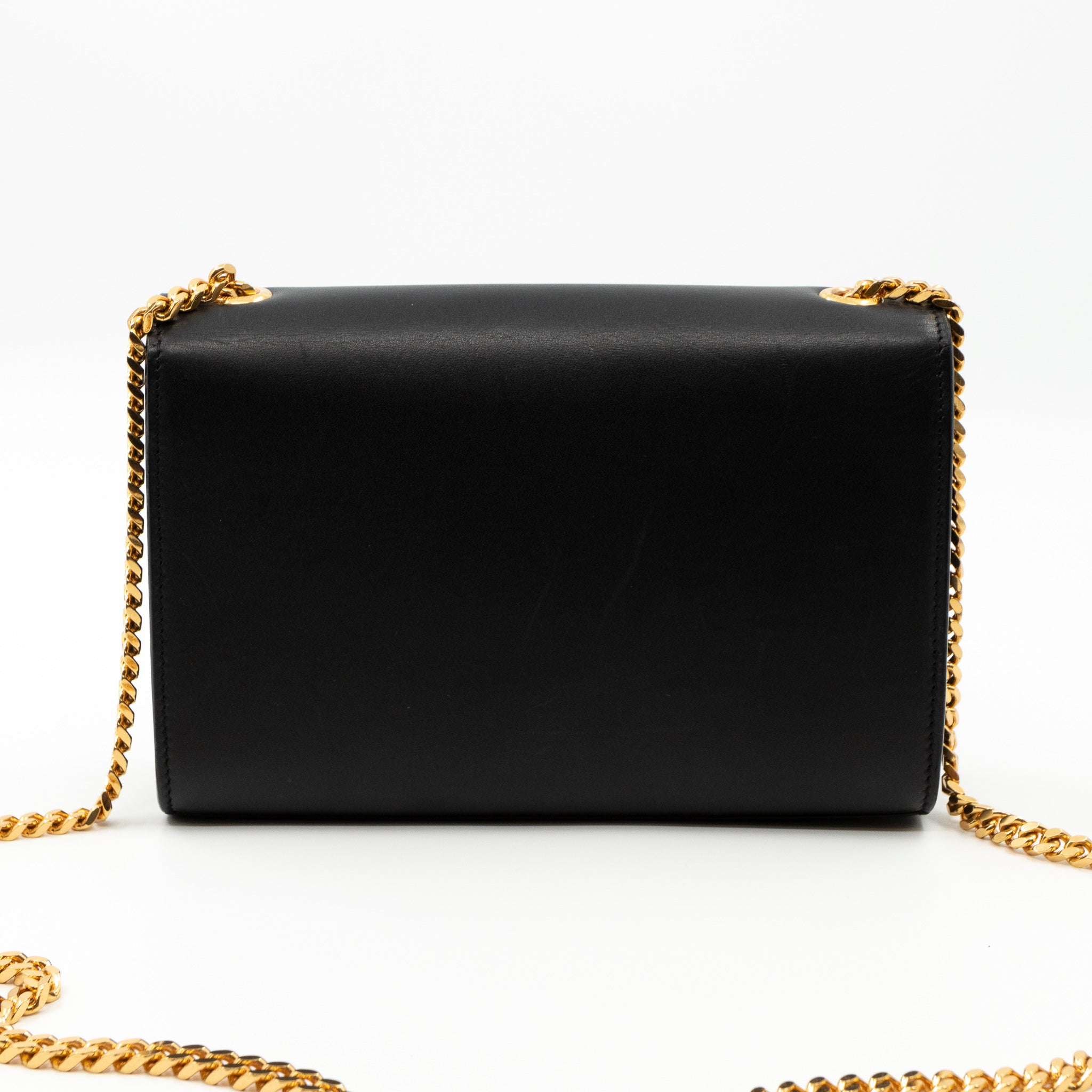 Small Kate Tassel Chain Bag Black Leather