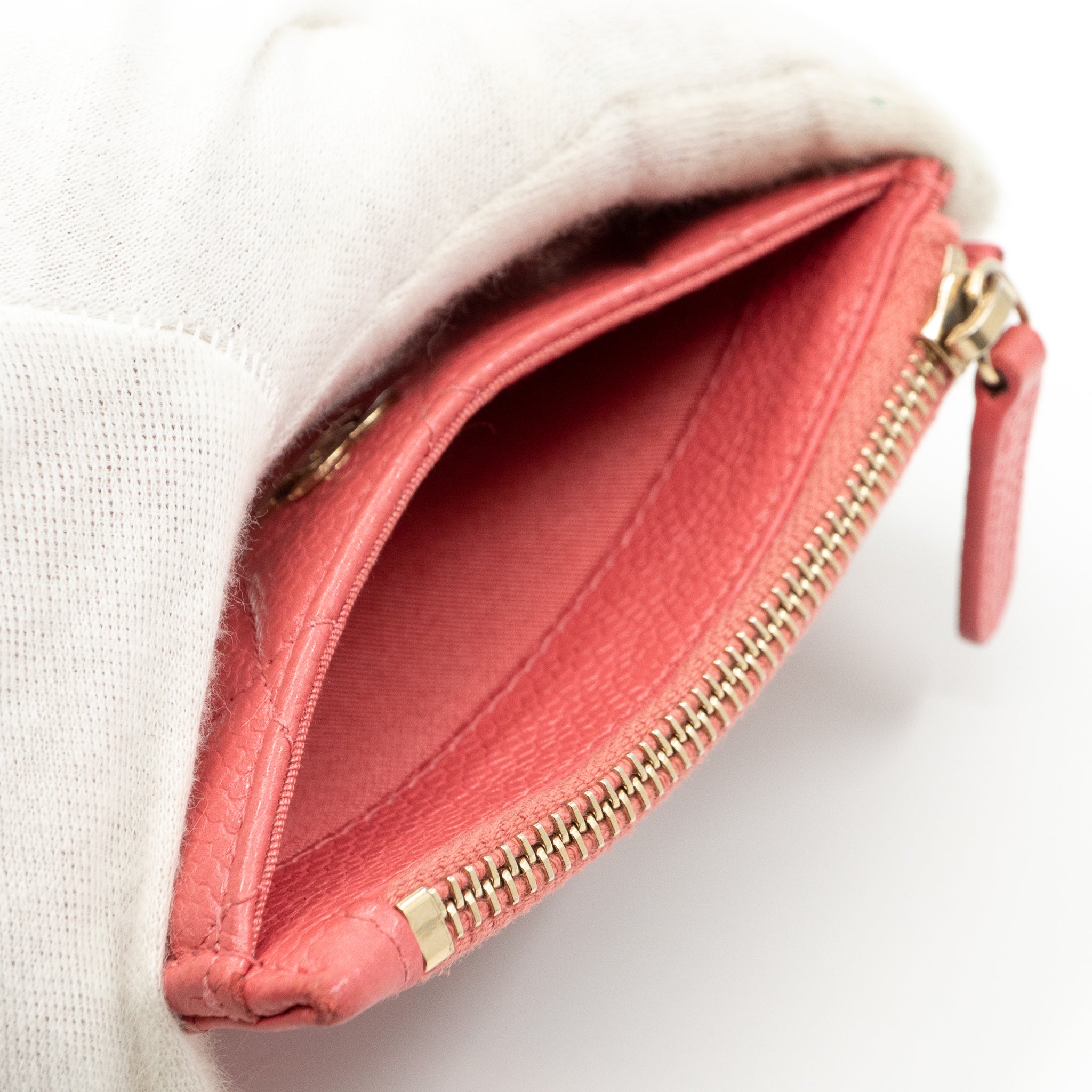Zipped Card Holder Pink Caviar