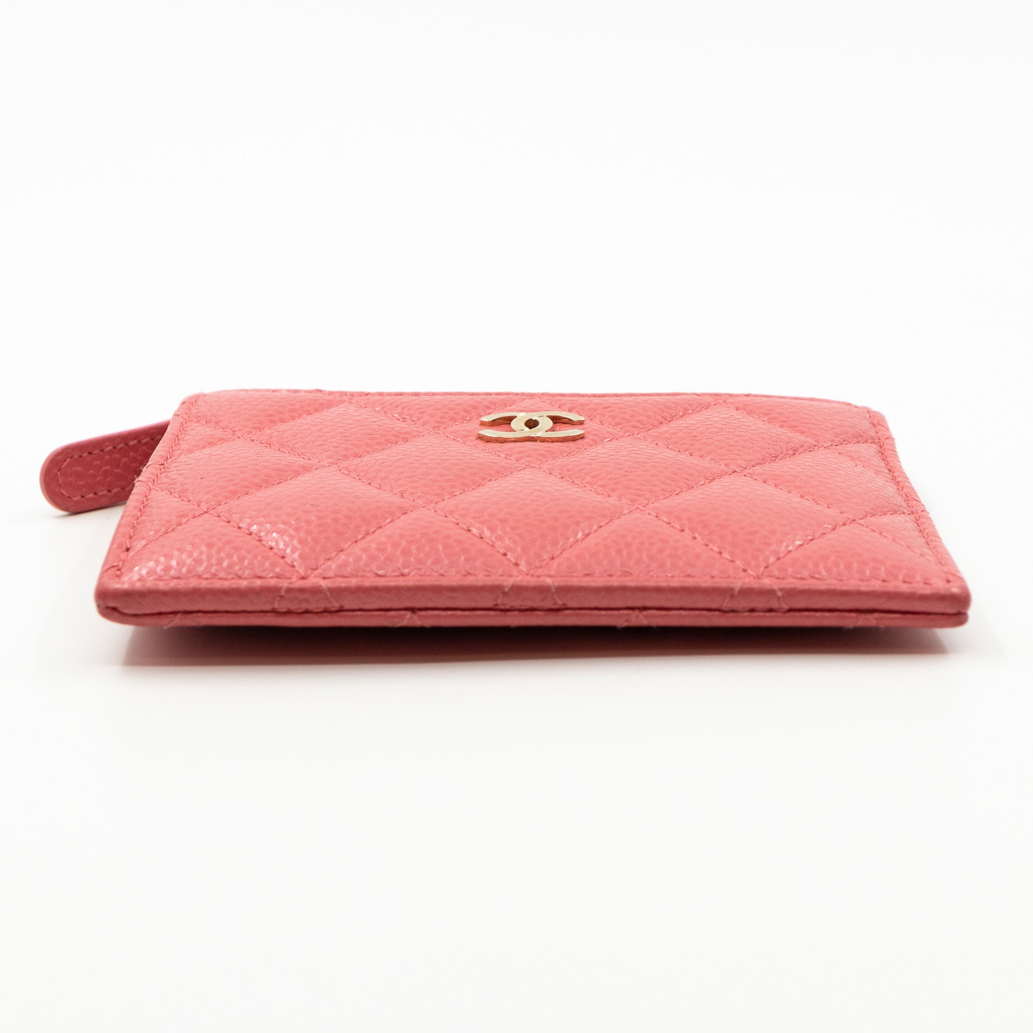 Zipped Card Holder Pink Caviar