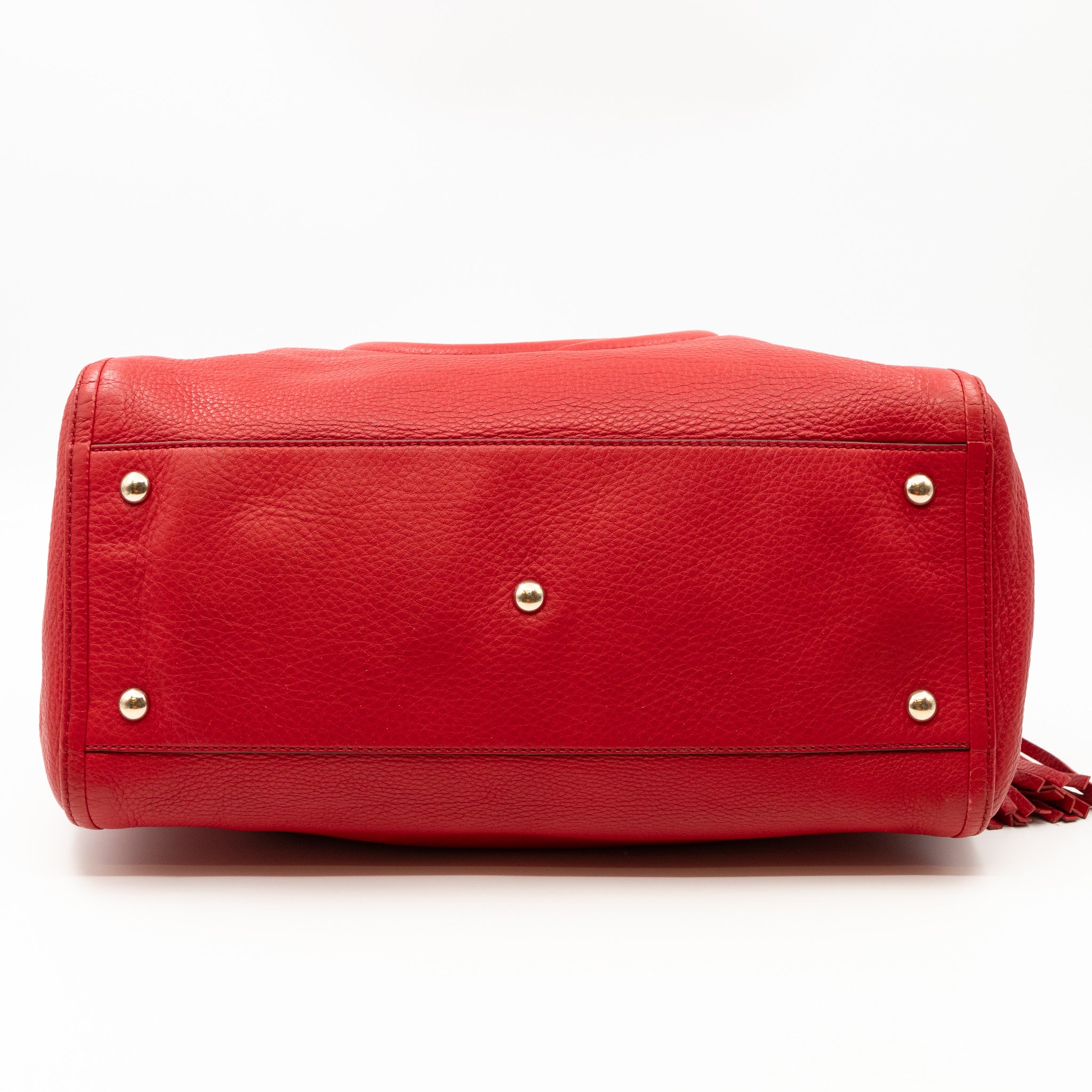 Soho Shoulder Tote Red Leather