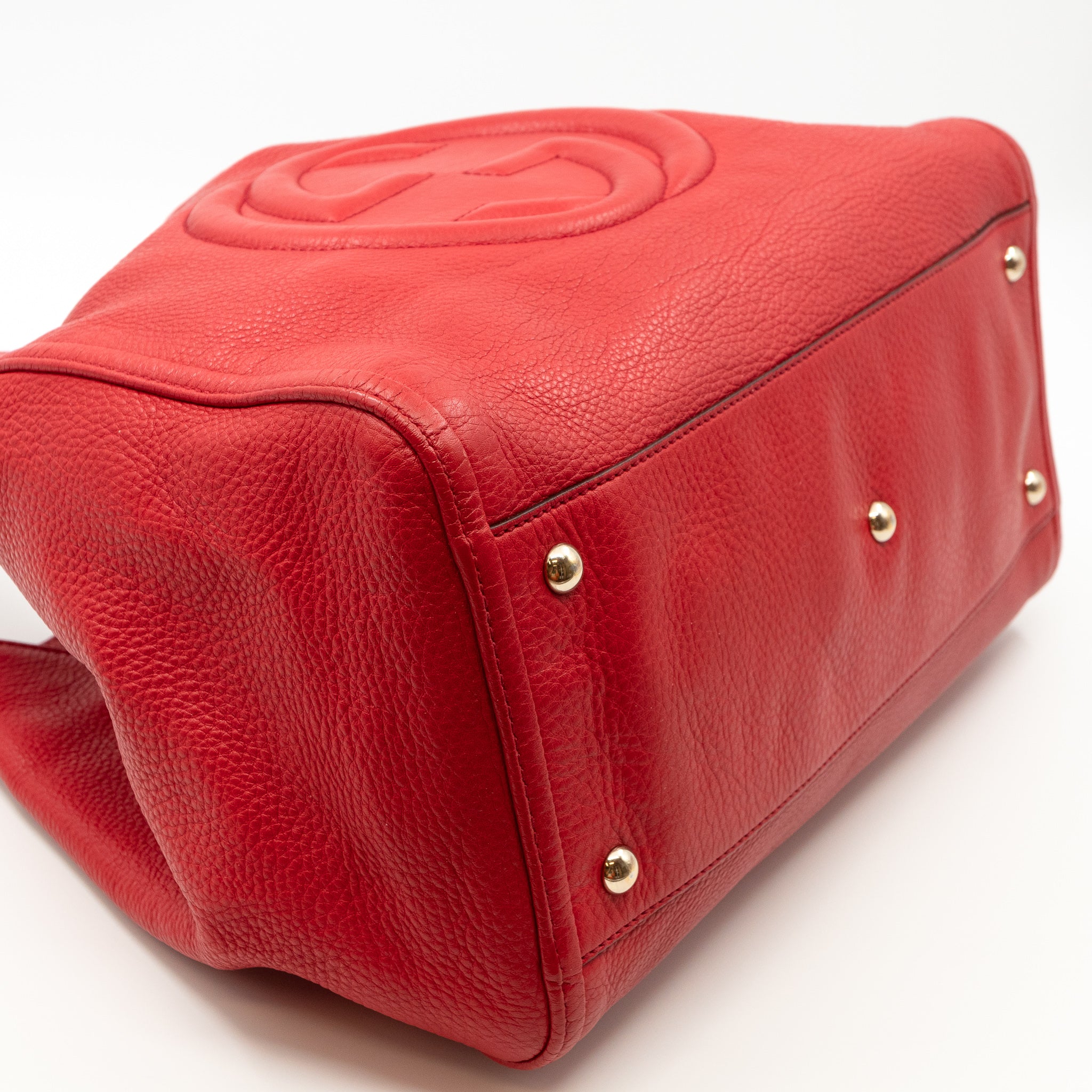 Soho Shoulder Tote Red Leather