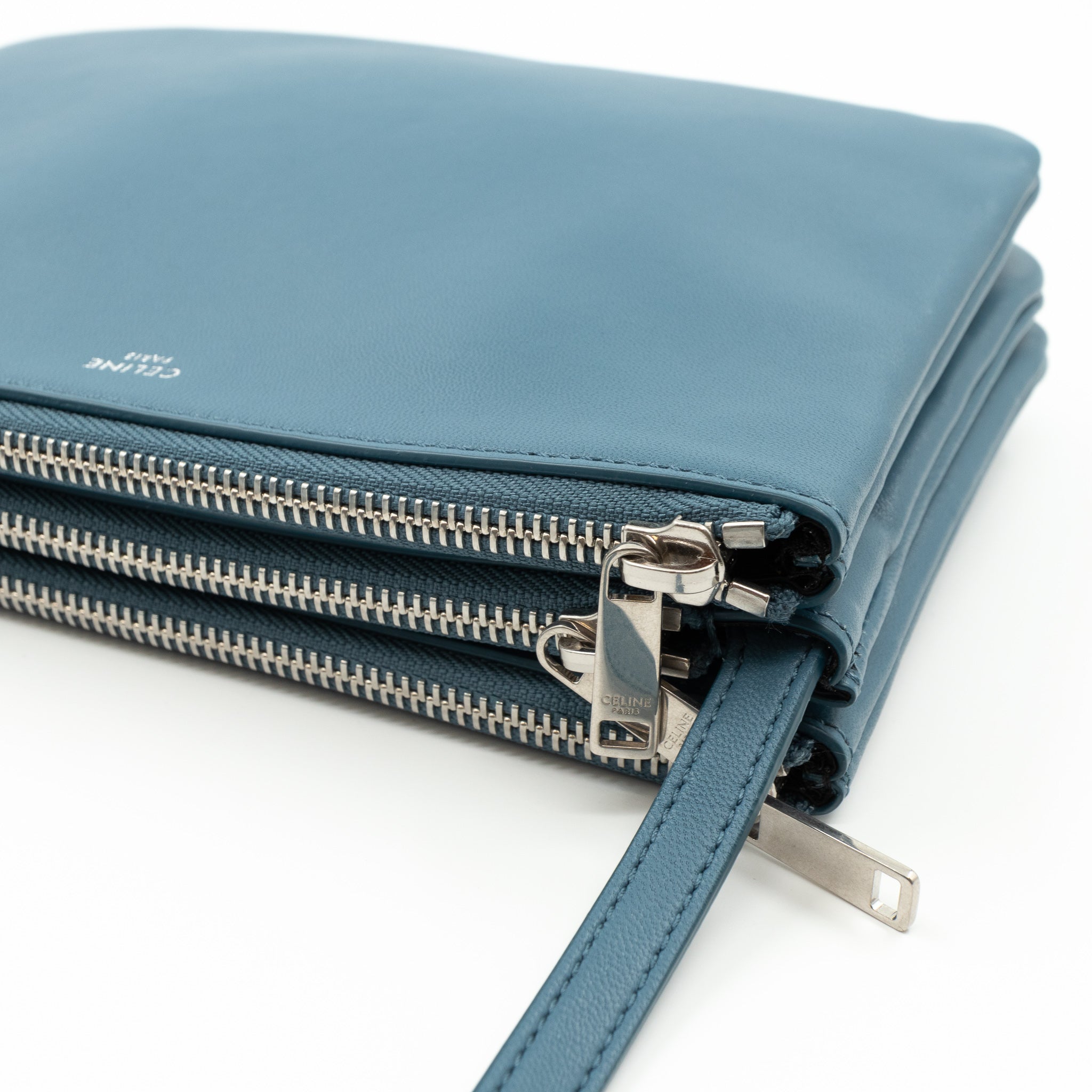 Trio Bag Slate Blue Leather