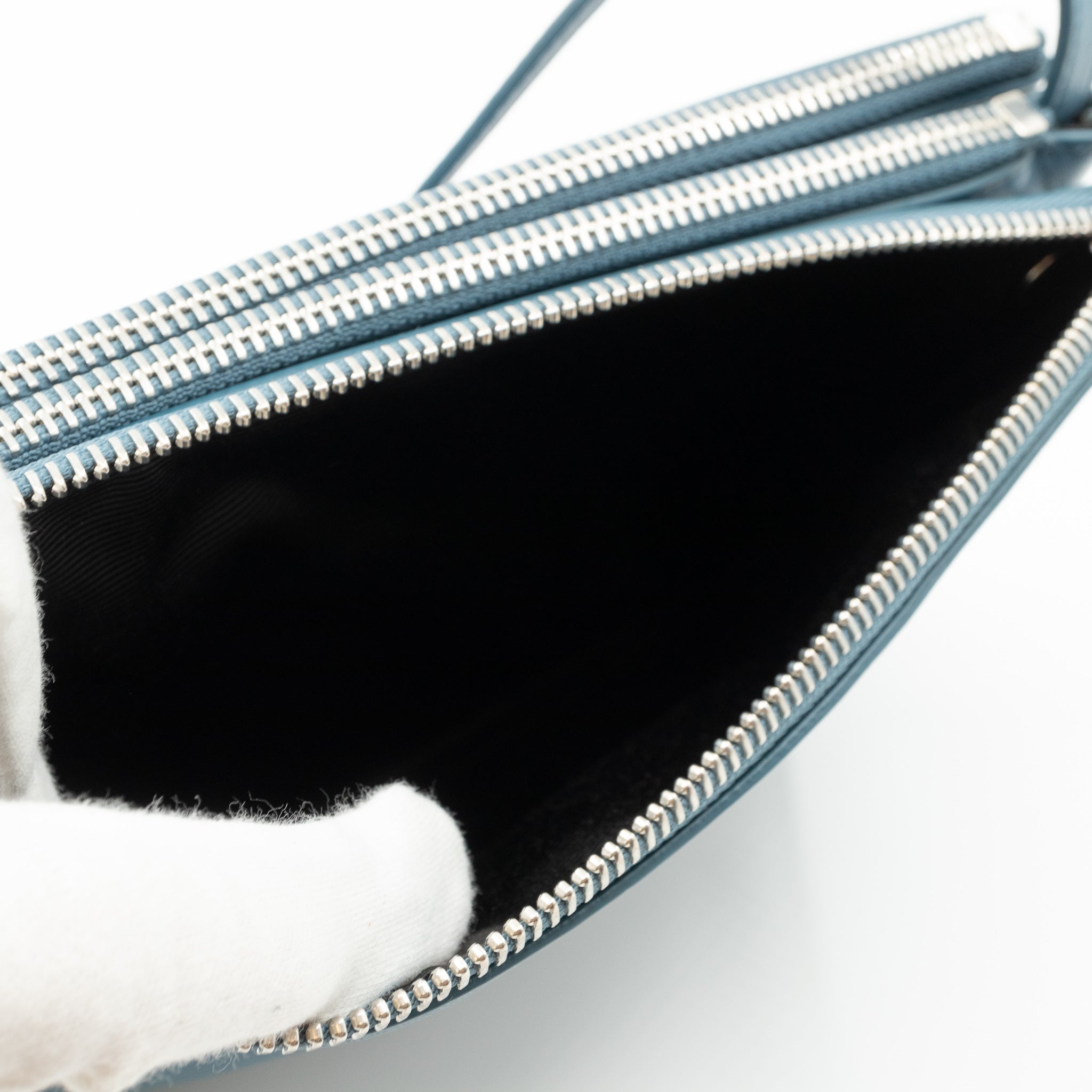 Trio Bag Slate Blue Leather