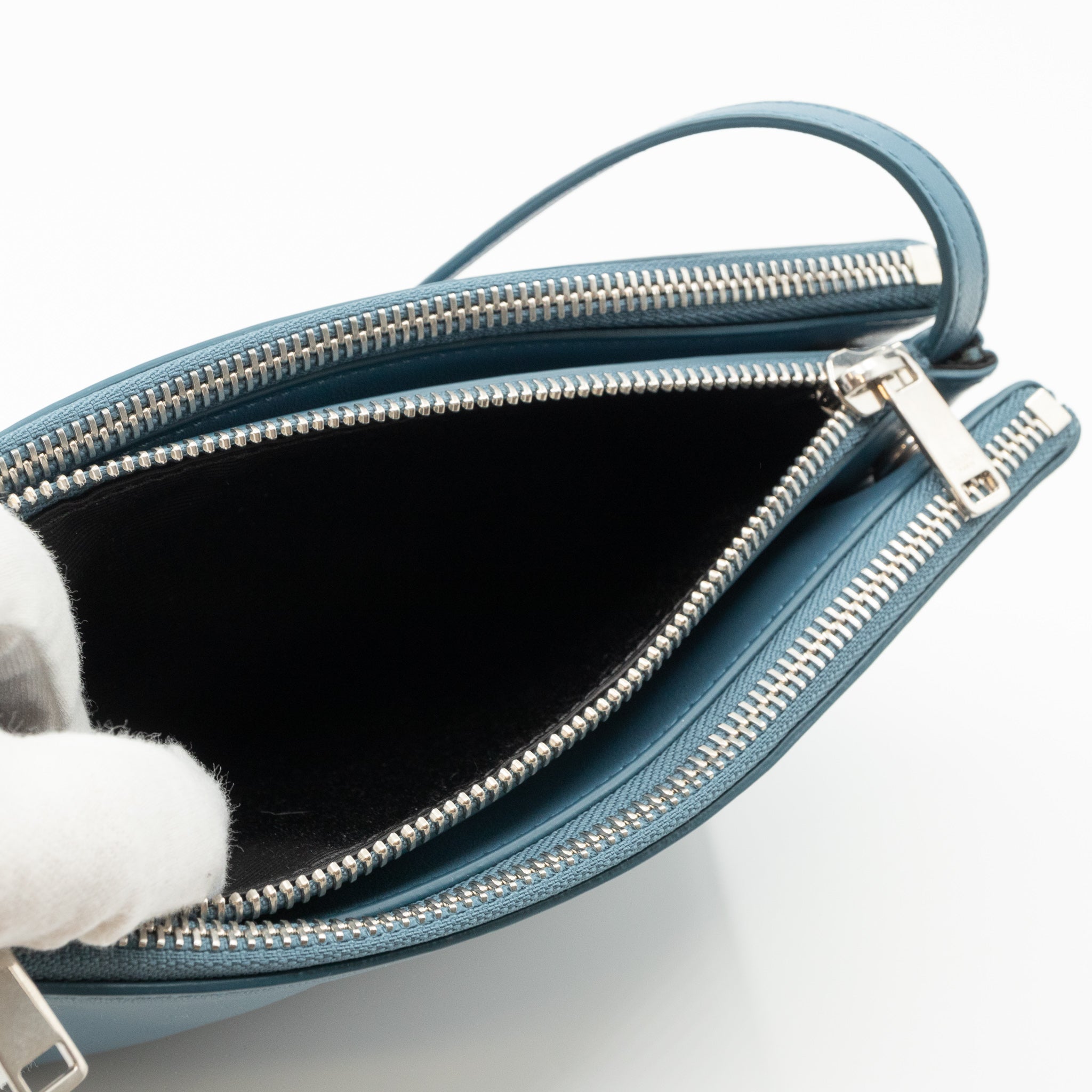 Trio Bag Slate Blue Leather