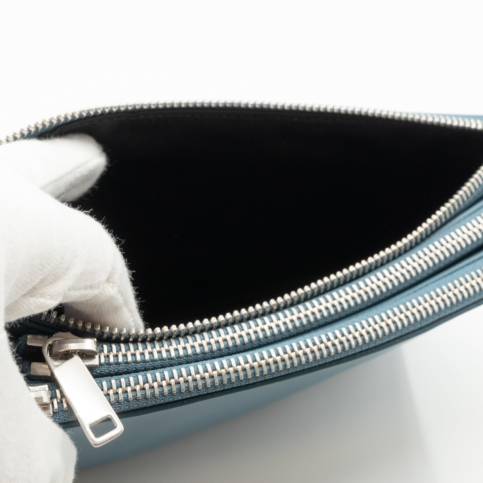 Trio Bag Slate Blue Leather