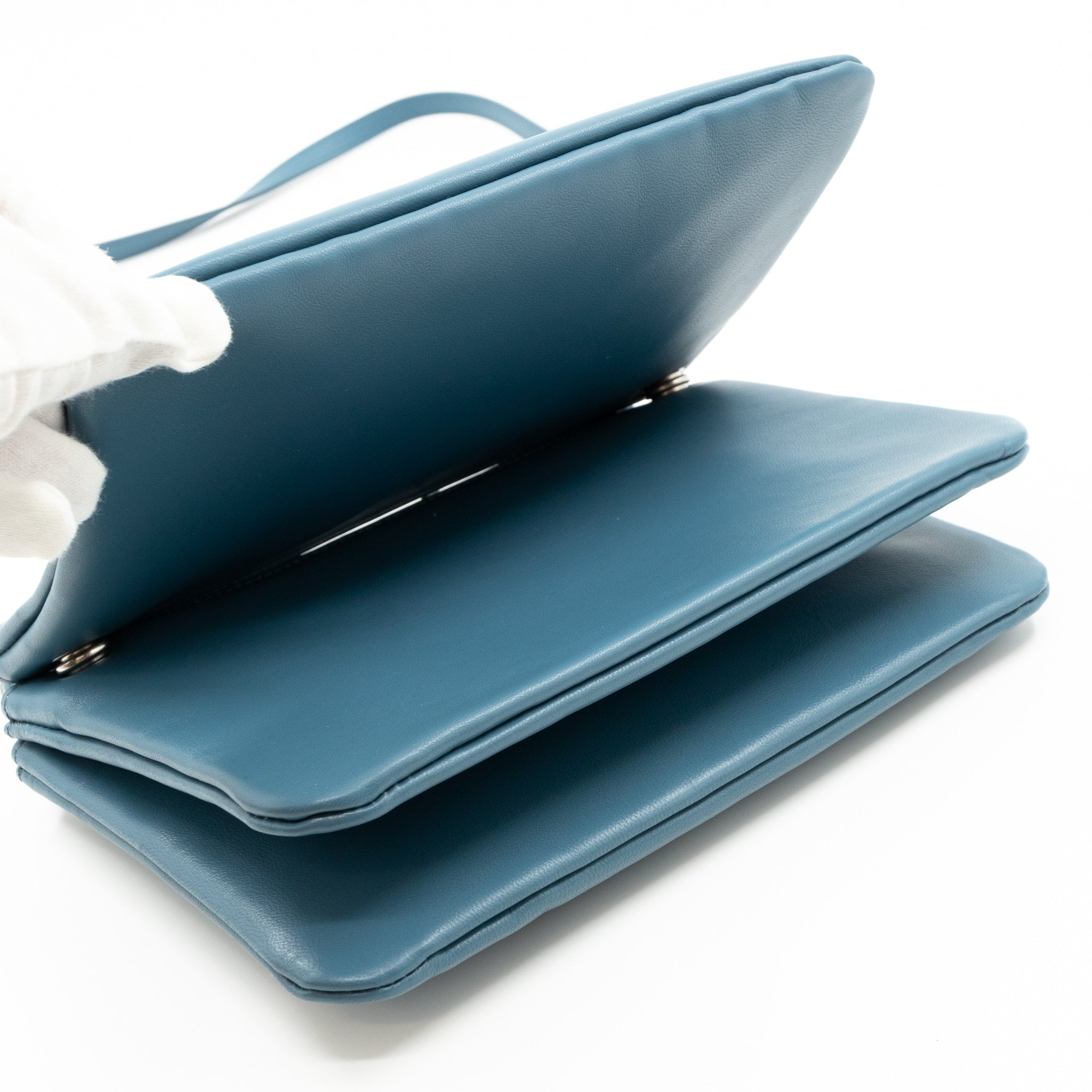 Trio Bag Slate Blue Leather