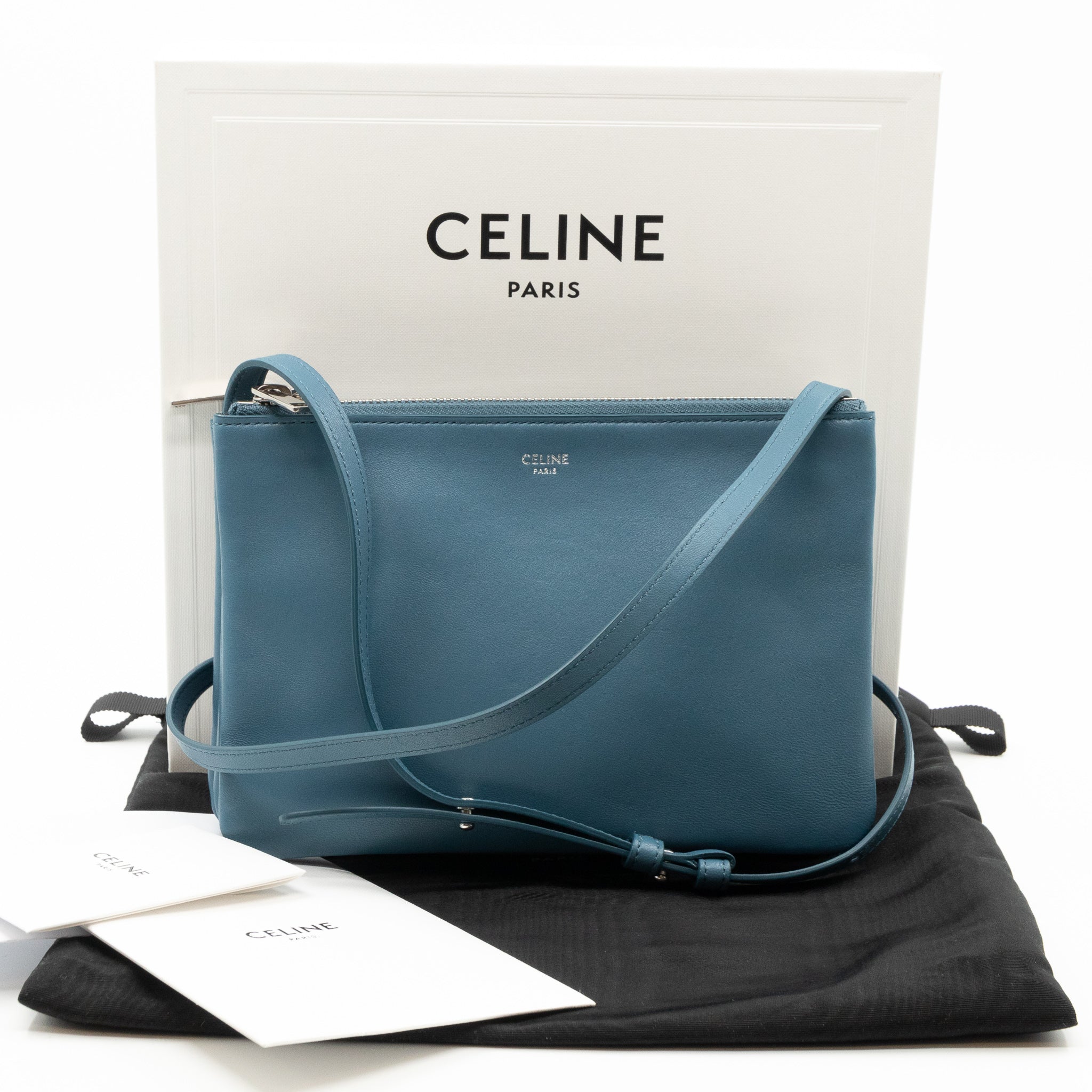 Trio Bag Slate Blue Leather