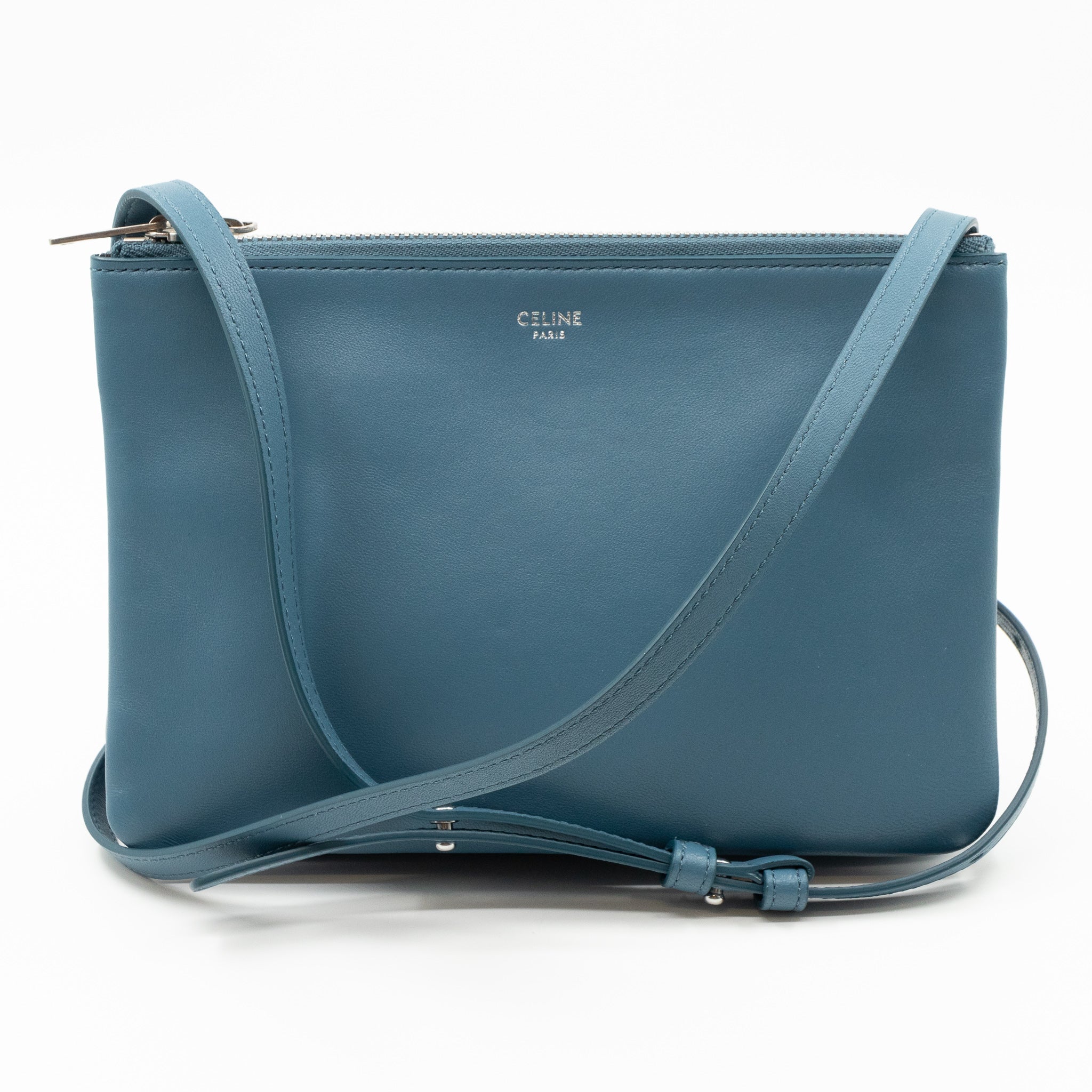 Trio Bag Slate Blue Leather