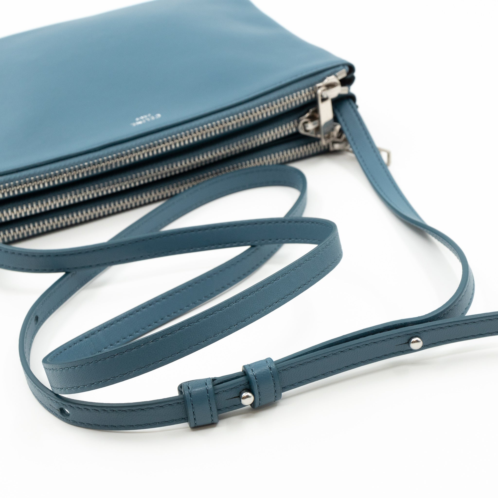 Trio Bag Slate Blue Leather
