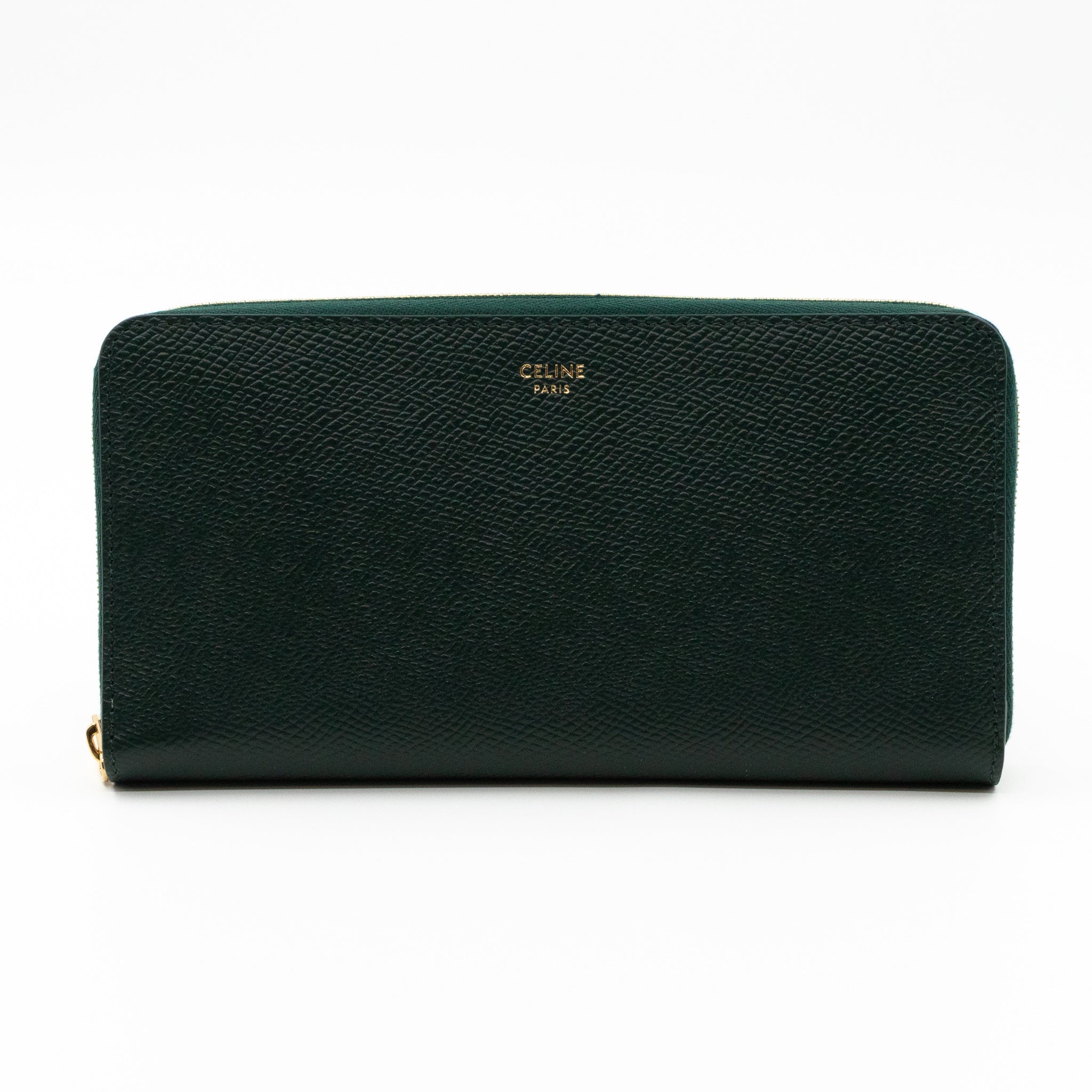 Large Zipped Wallet Amazon Green Leather