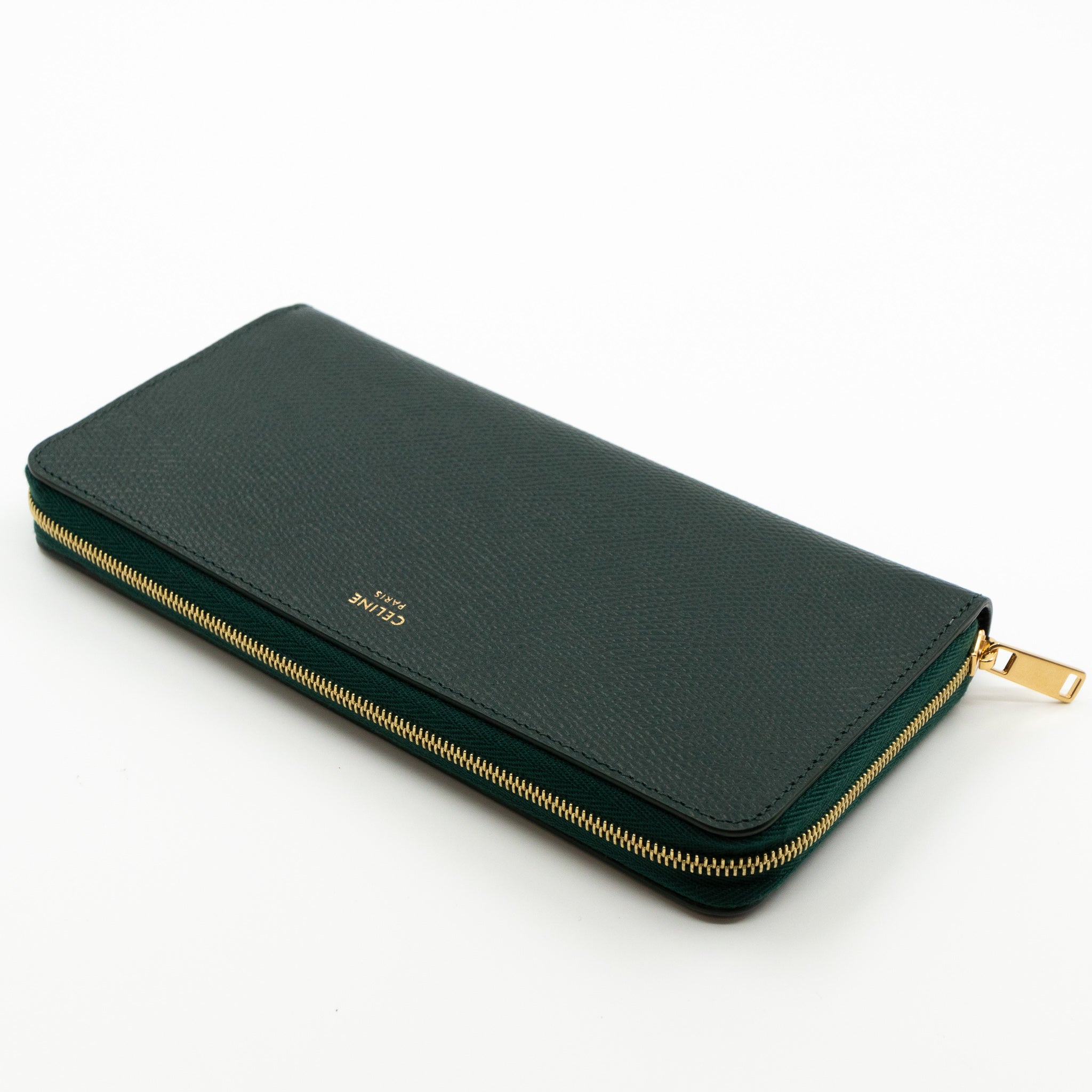 Large Zipped Wallet Amazon Green Leather