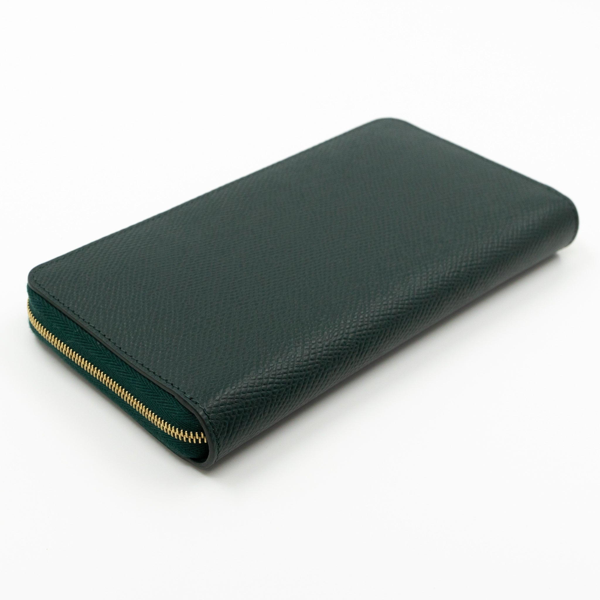 Large Zipped Wallet Amazon Green Leather