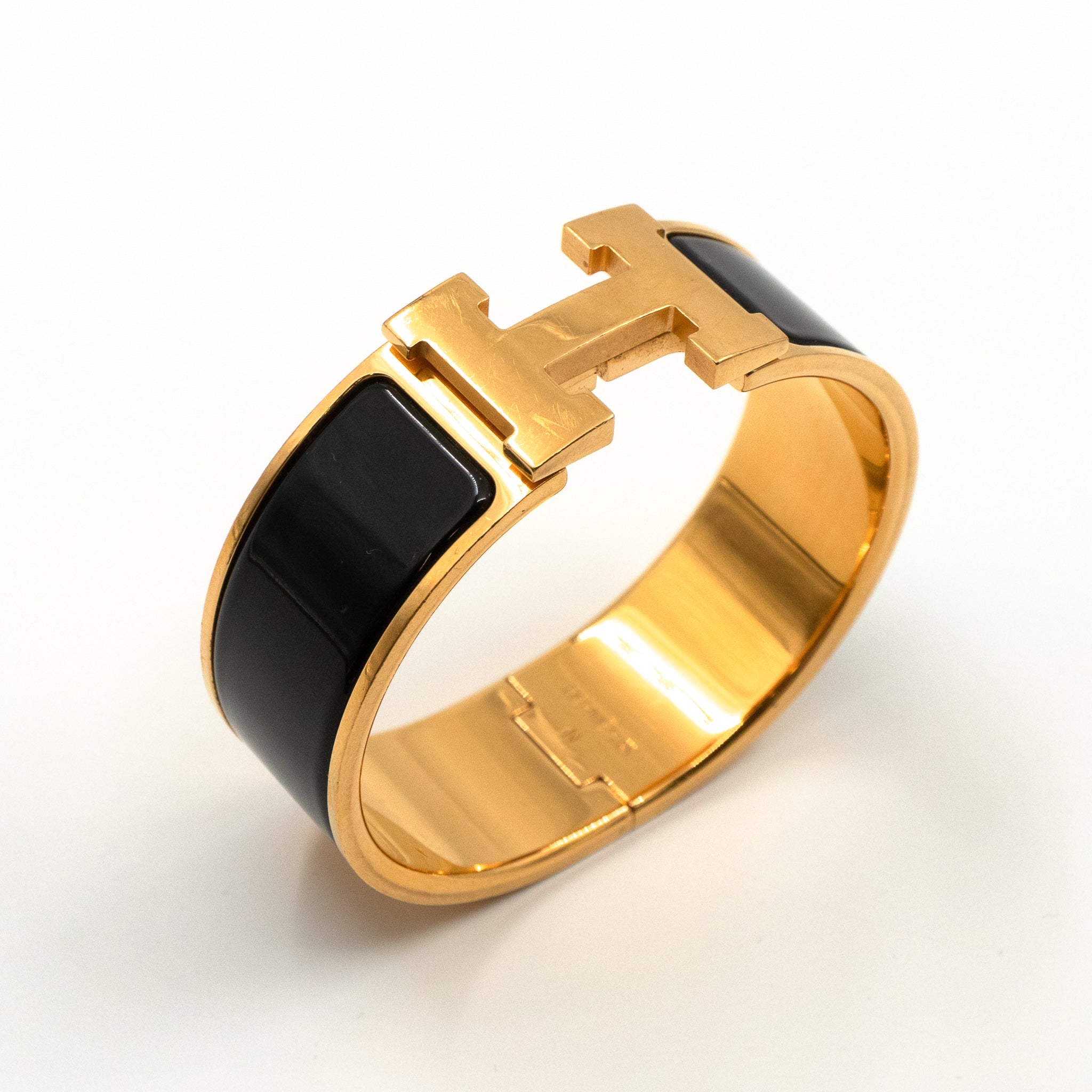 Clic Clac H Bracelet Black Gold