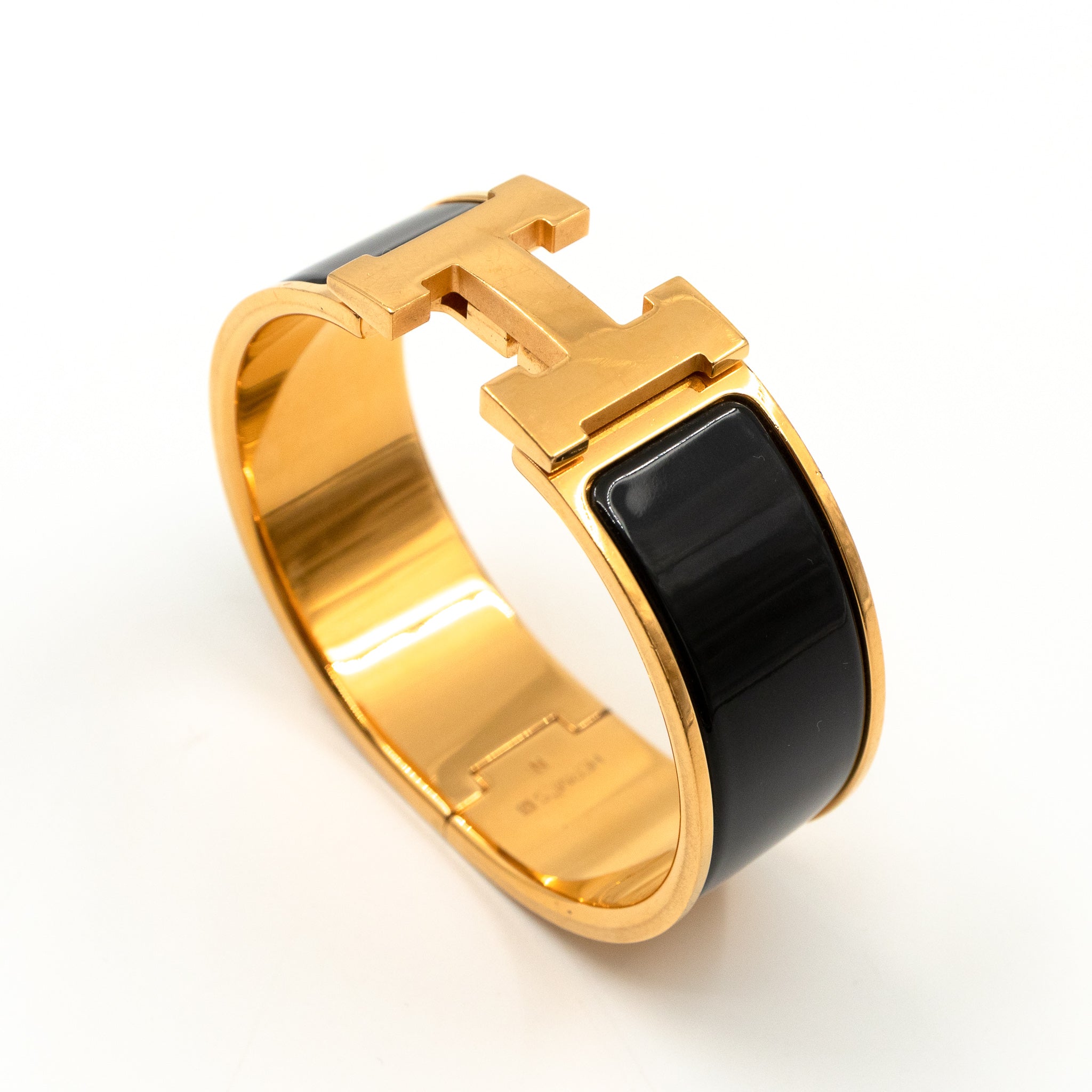 Clic Clac H Bracelet Black Gold