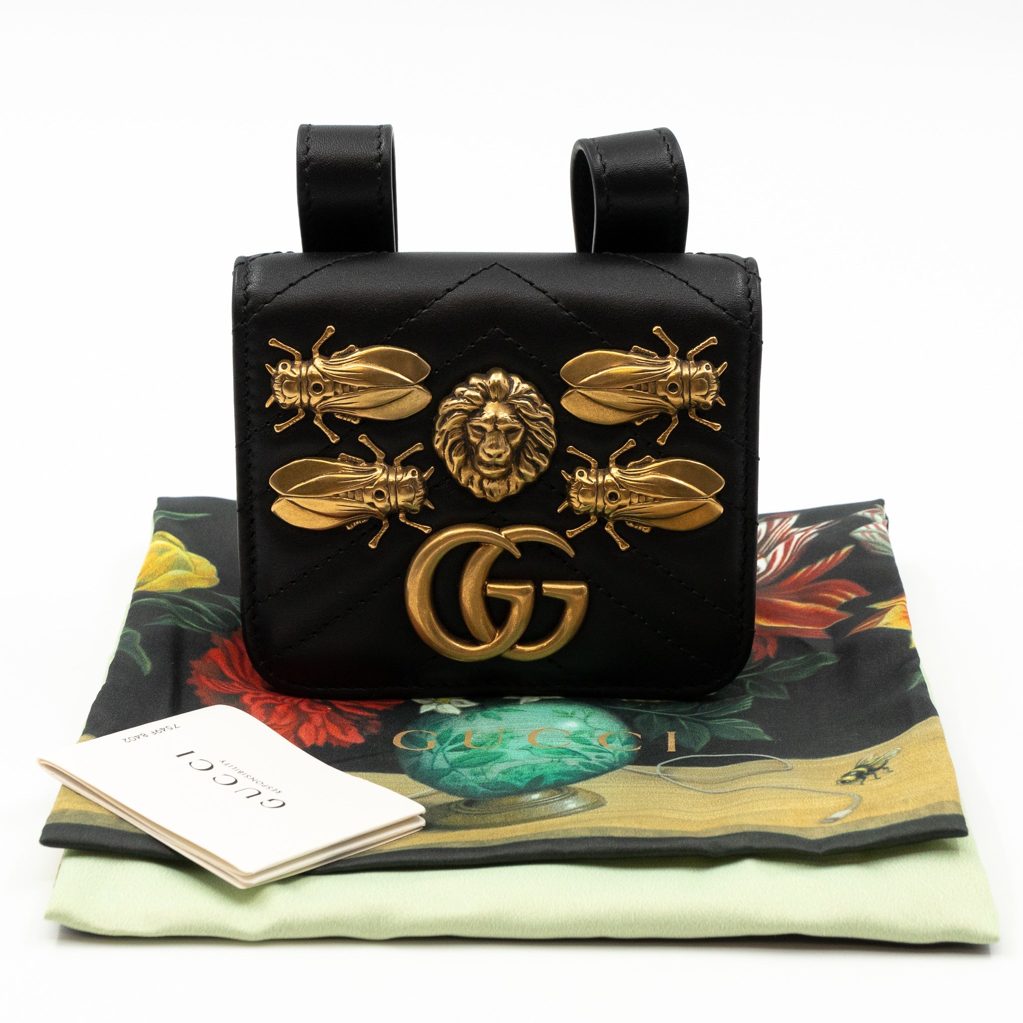 GG Marmont Belt Pouch Animal Studs