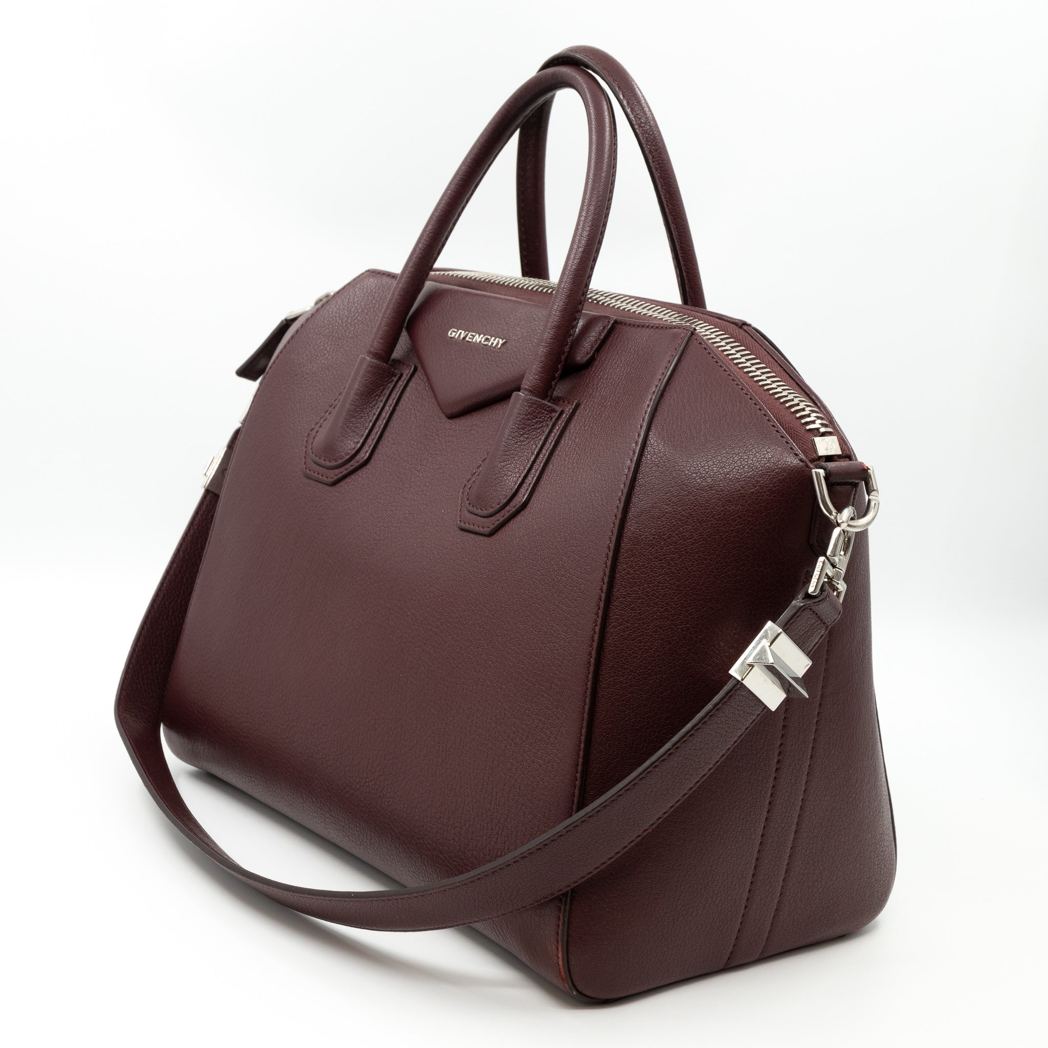 Antigona Medium Burgundy Leather