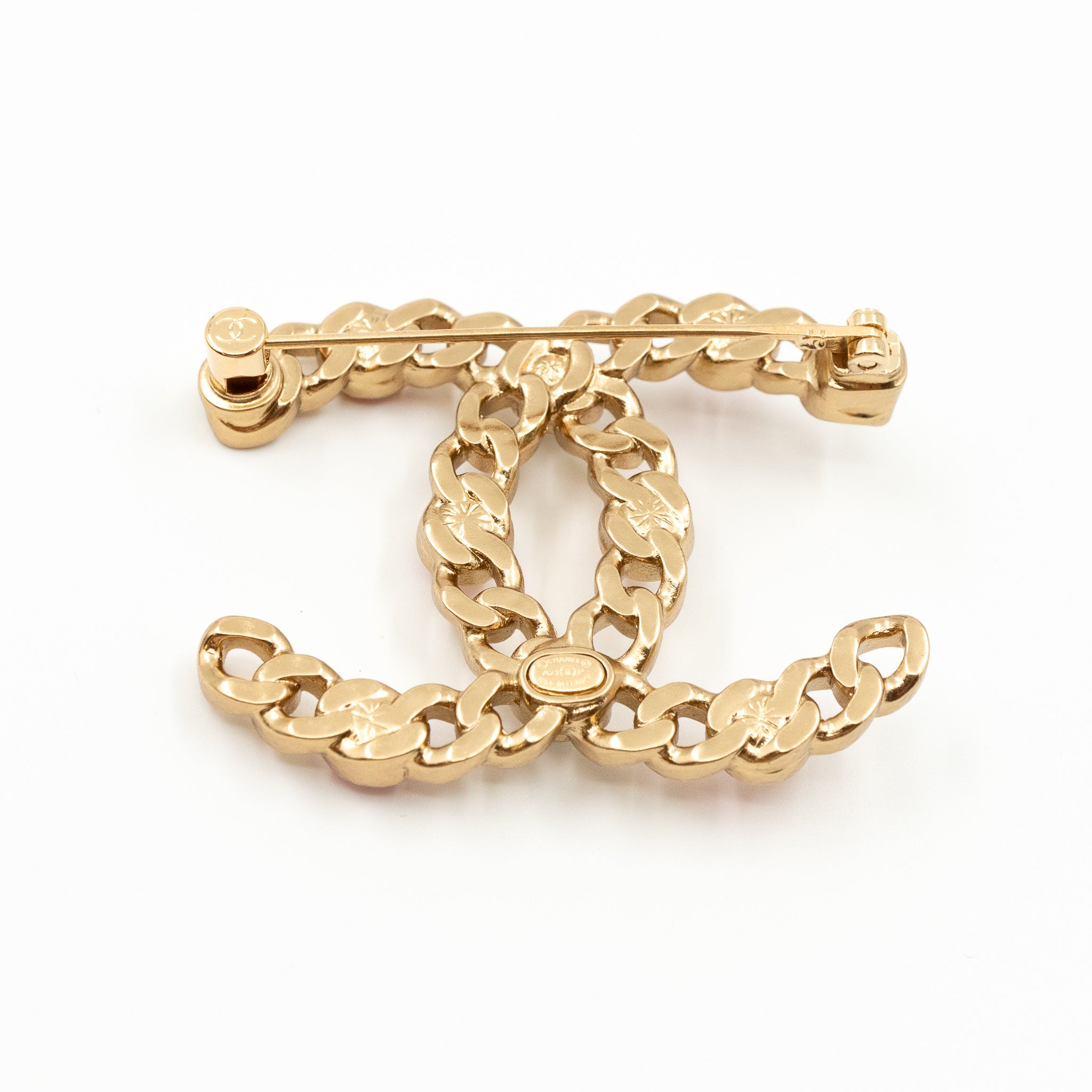 CC Chain Link Colorful Brooch