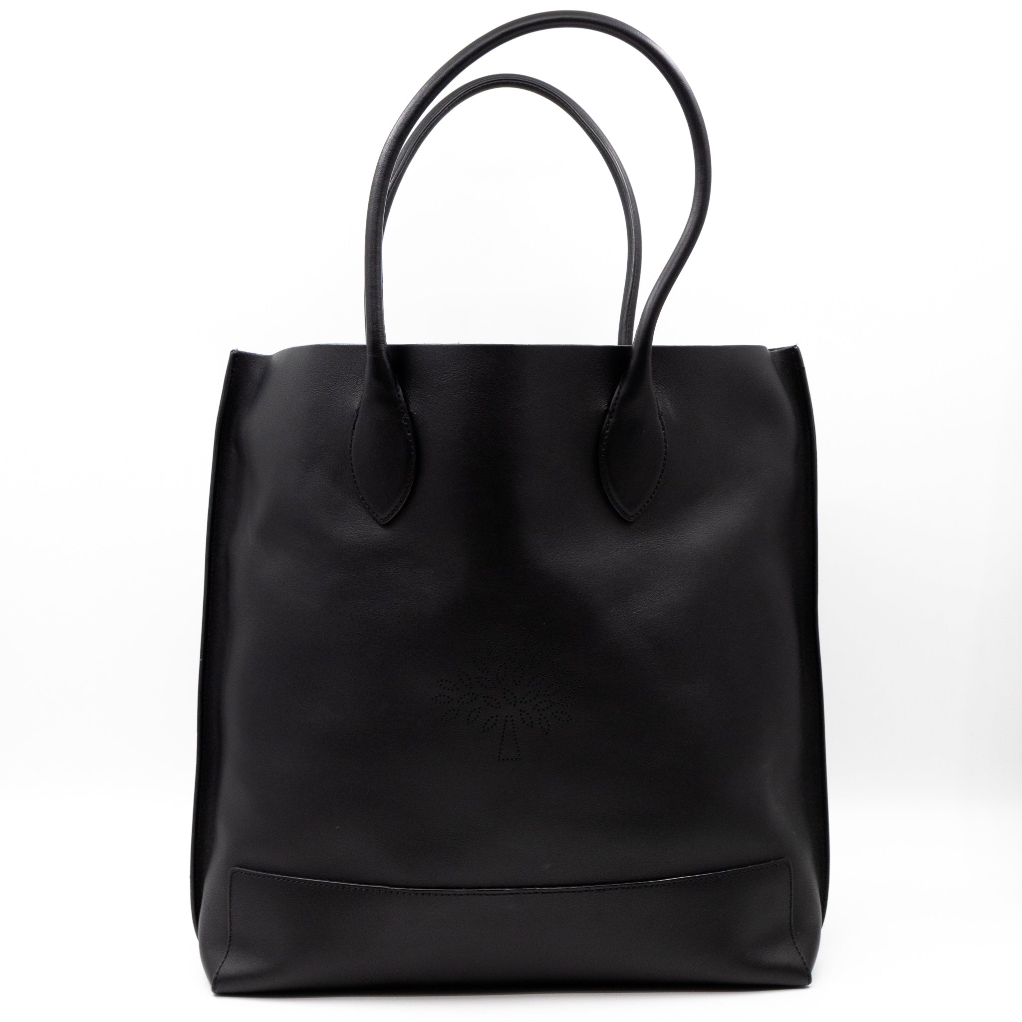 Blossom Tote Black Leather