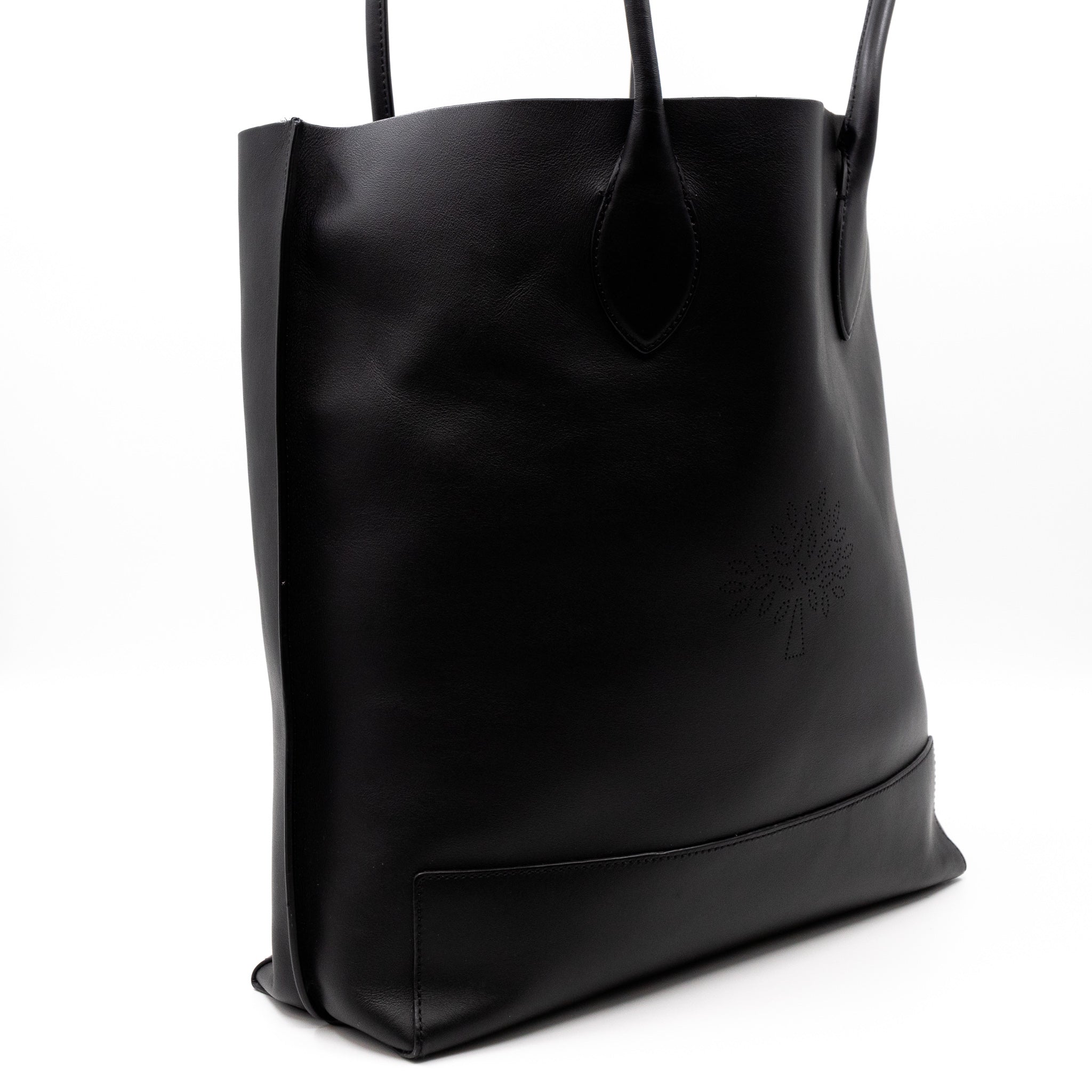 Blossom Tote Black Leather