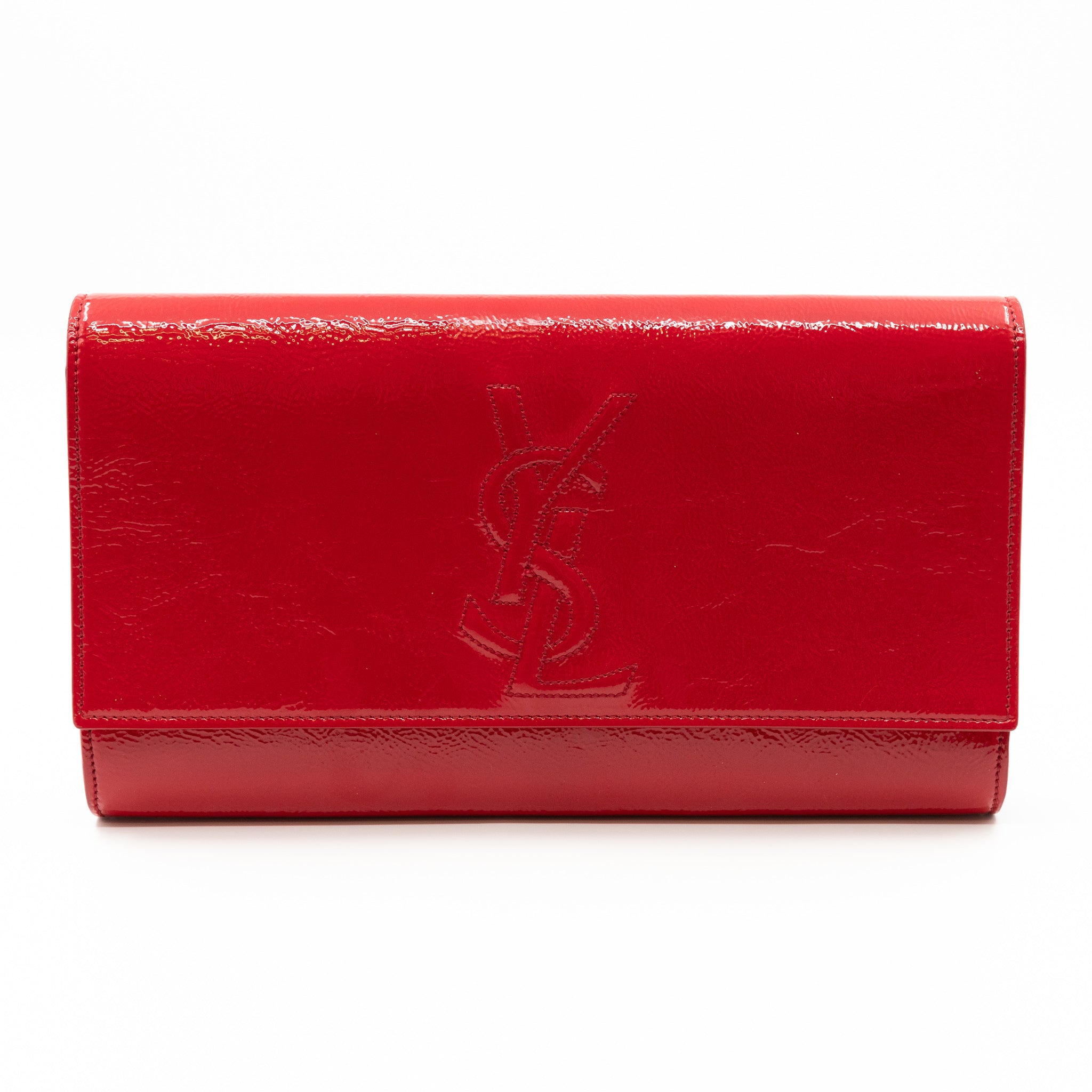Belle De Jour Clutch Patent Leather Red