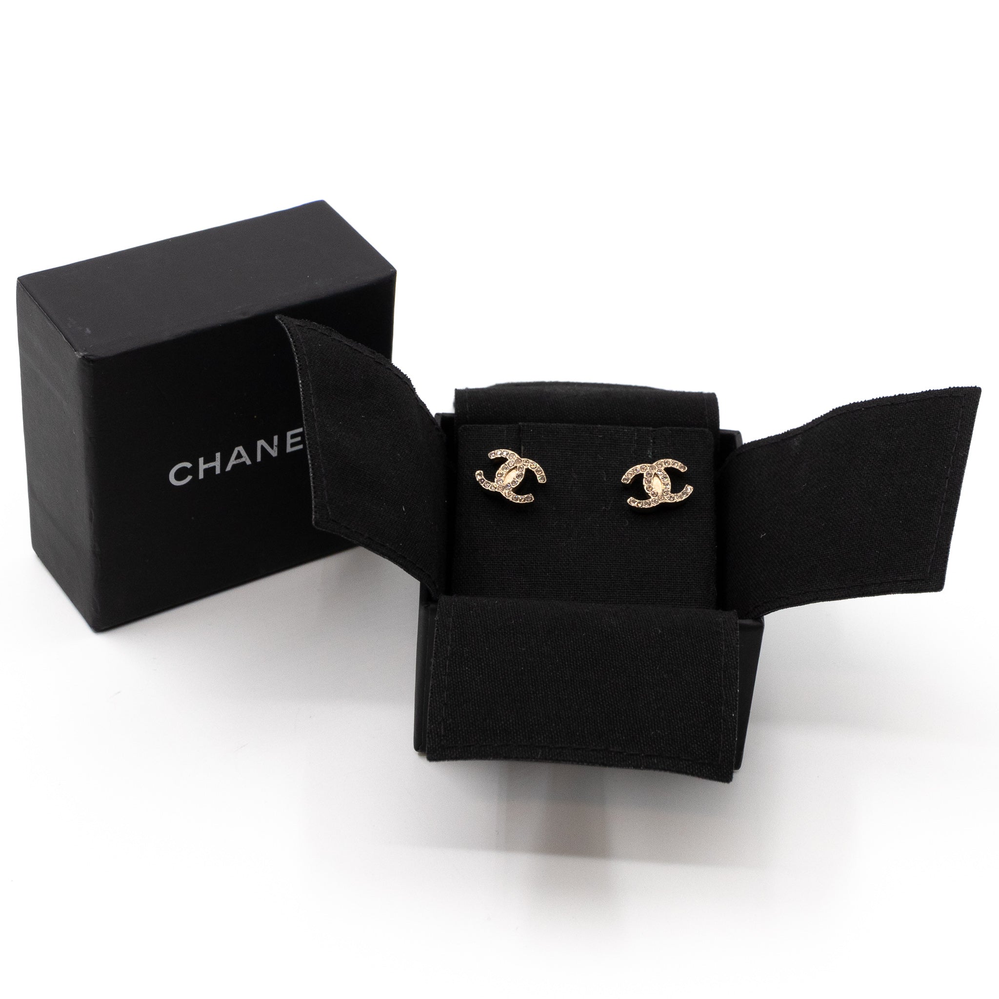 CC Crystal Earrings Light Gold