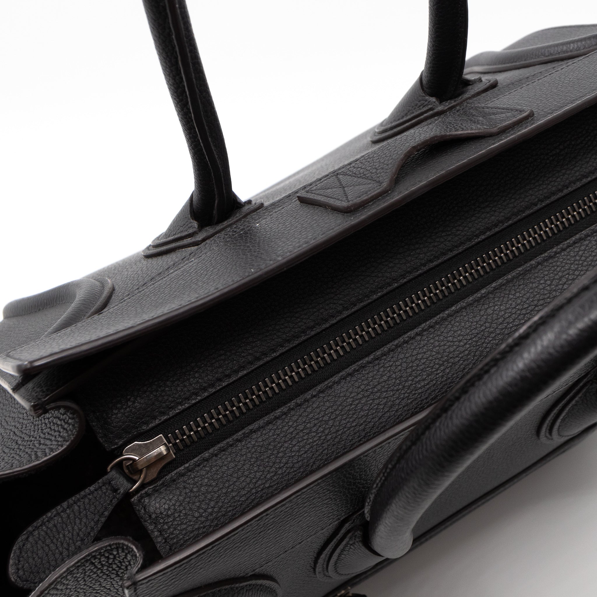 Mini Luggage Black Leather