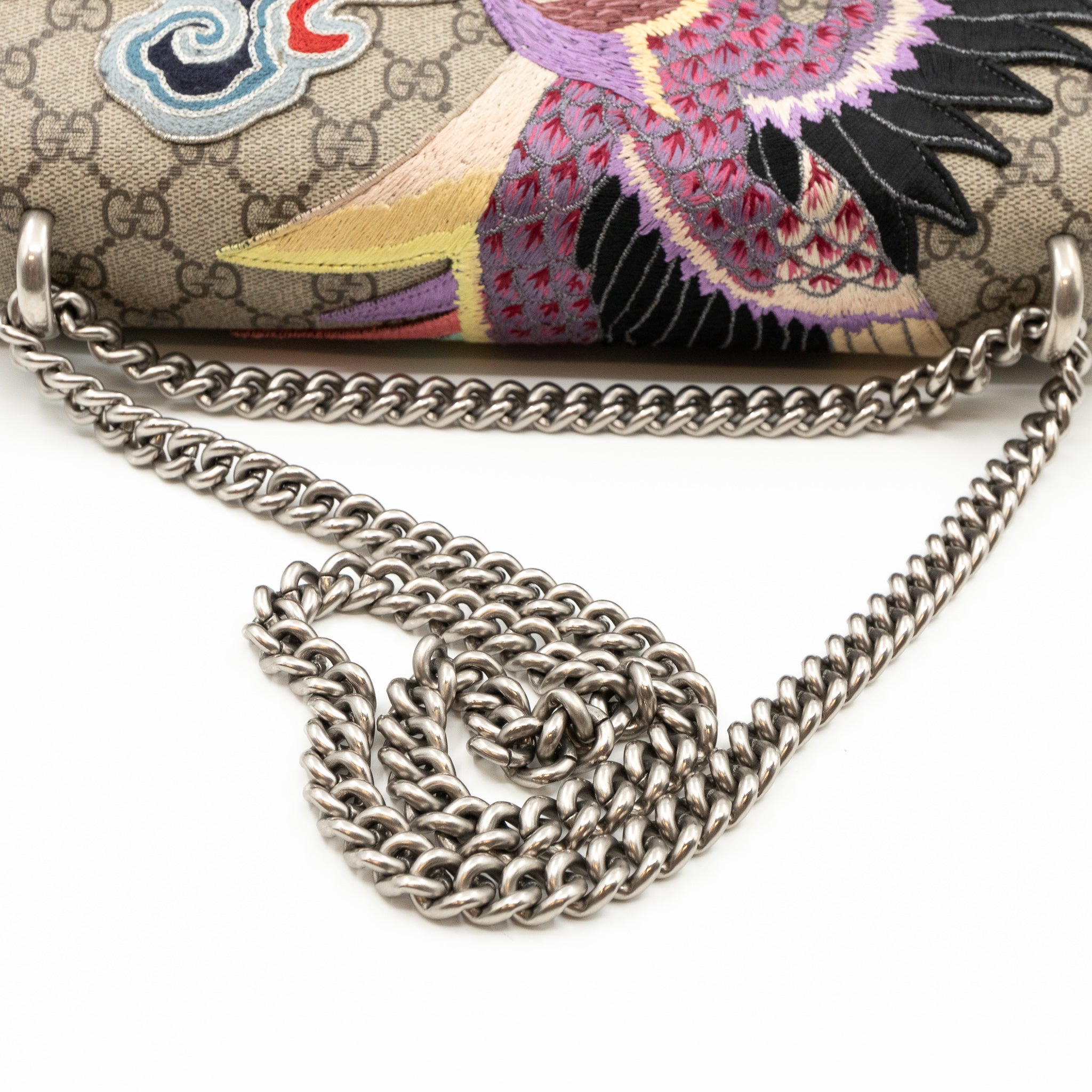 Dionysus Medium GG Supreme Phoenix Embroidered