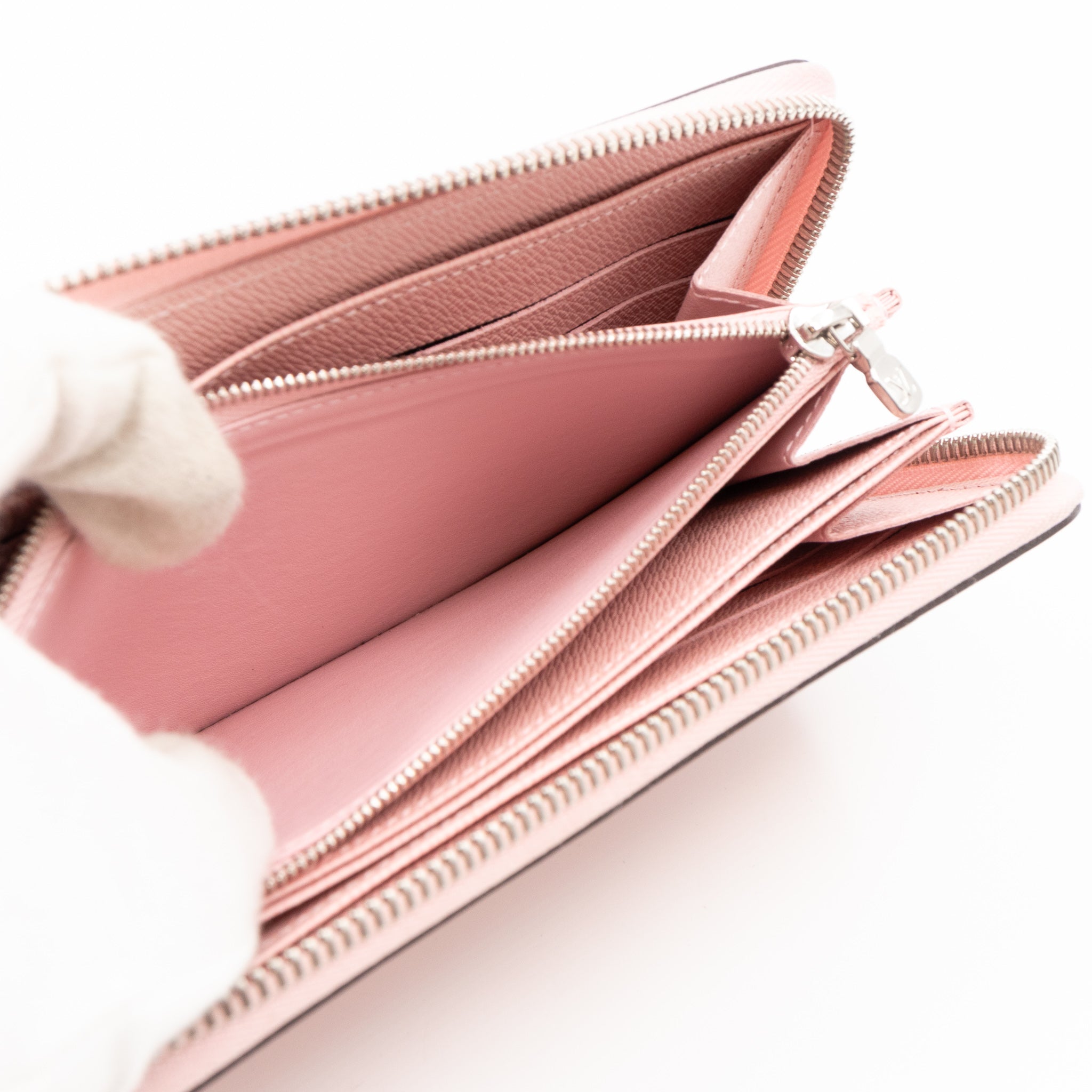 Zippy Wallet Epi Leather Rose Ballerine