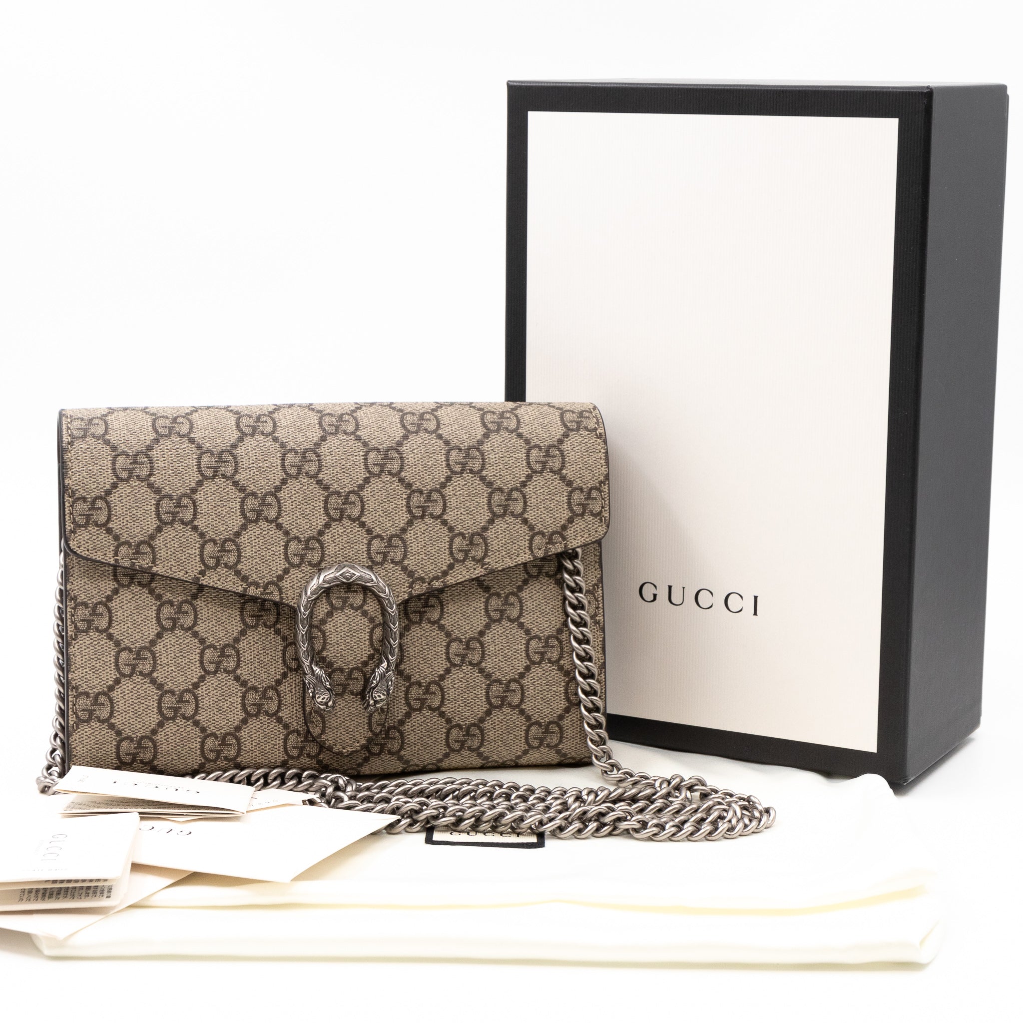 Gucci dionysus supreme wallet hotsell on chain