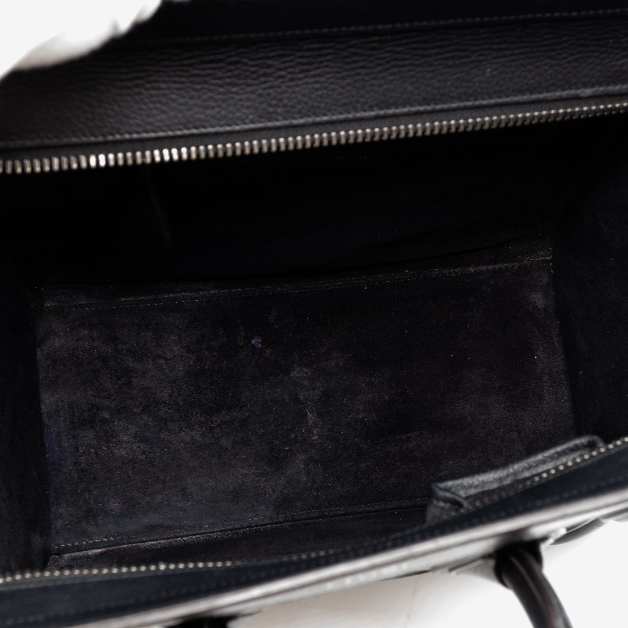 Micro Luggage Black Leather