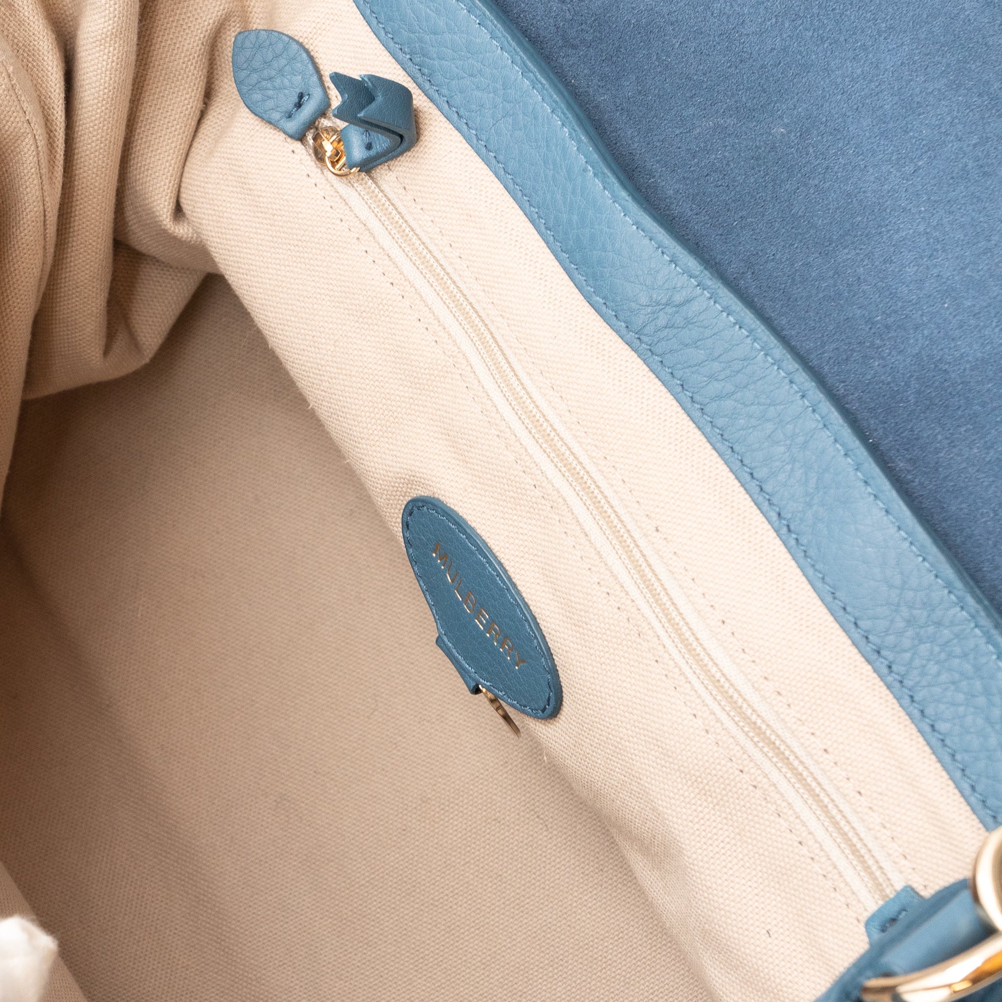 Alexa Studded Steel Blue Leather