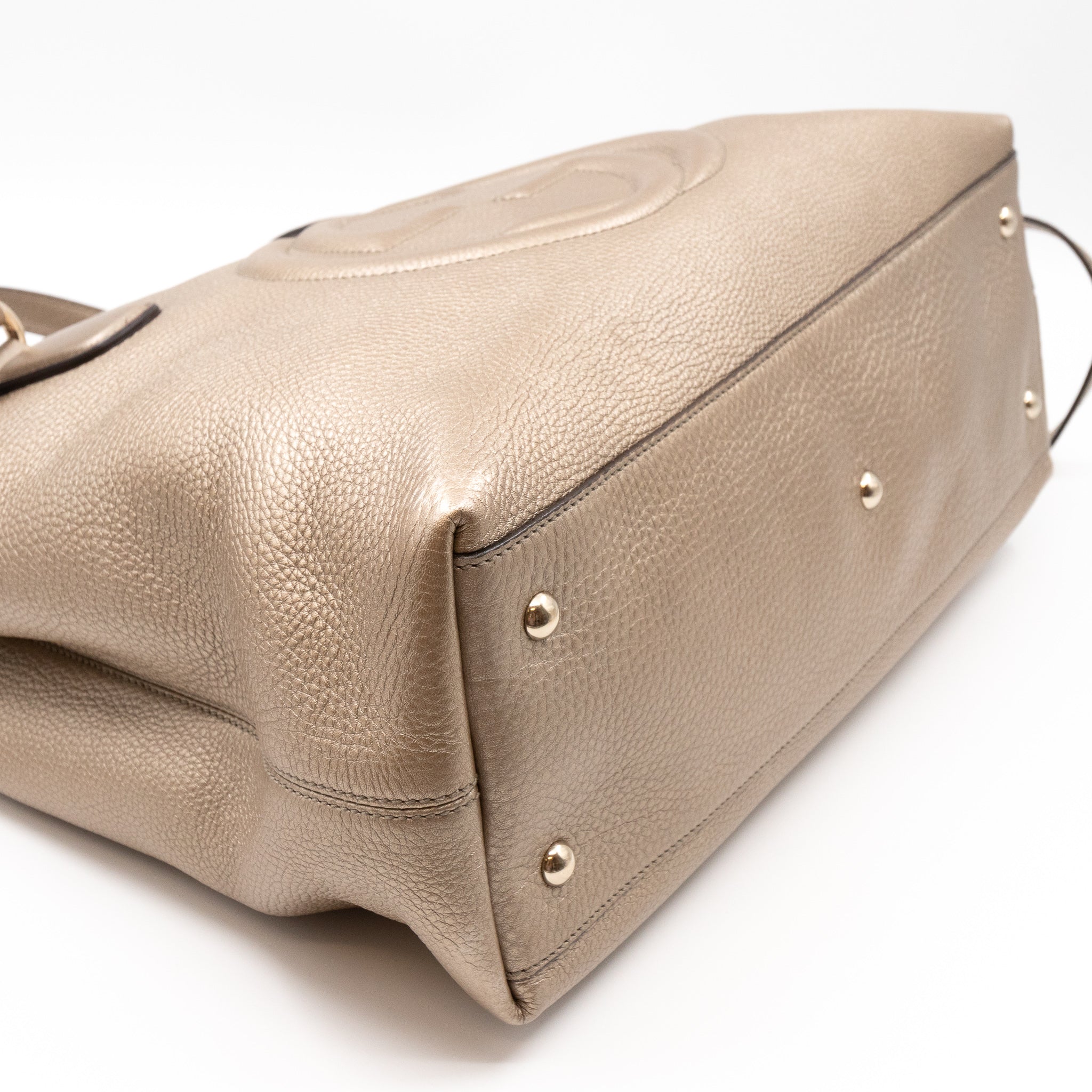 Soho Working Tote Champagne Leather