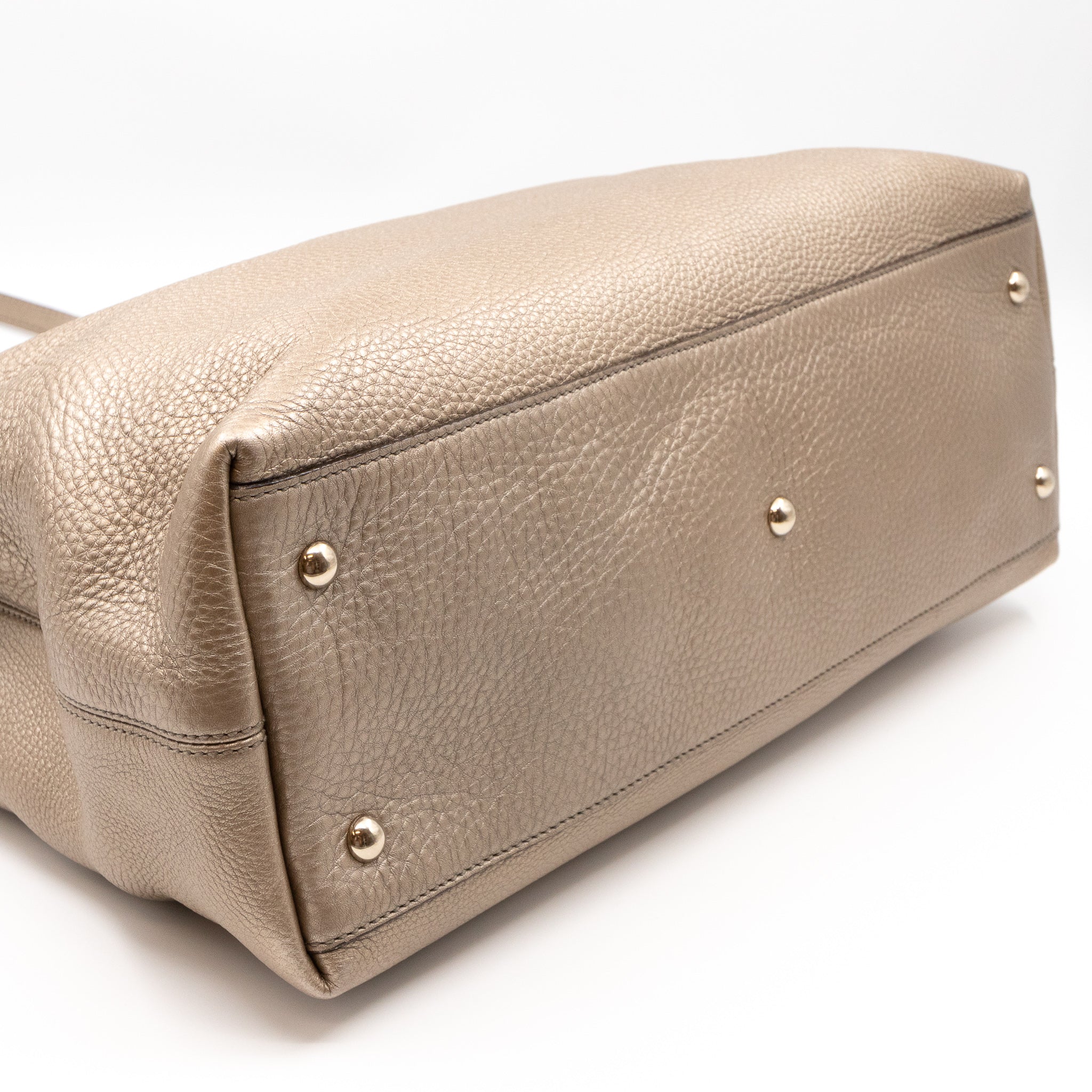 Soho Working Tote Champagne Leather