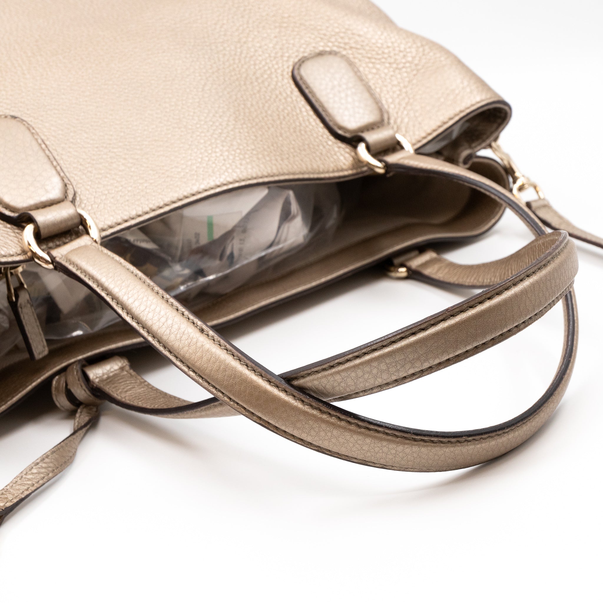 Soho Working Tote Champagne Leather