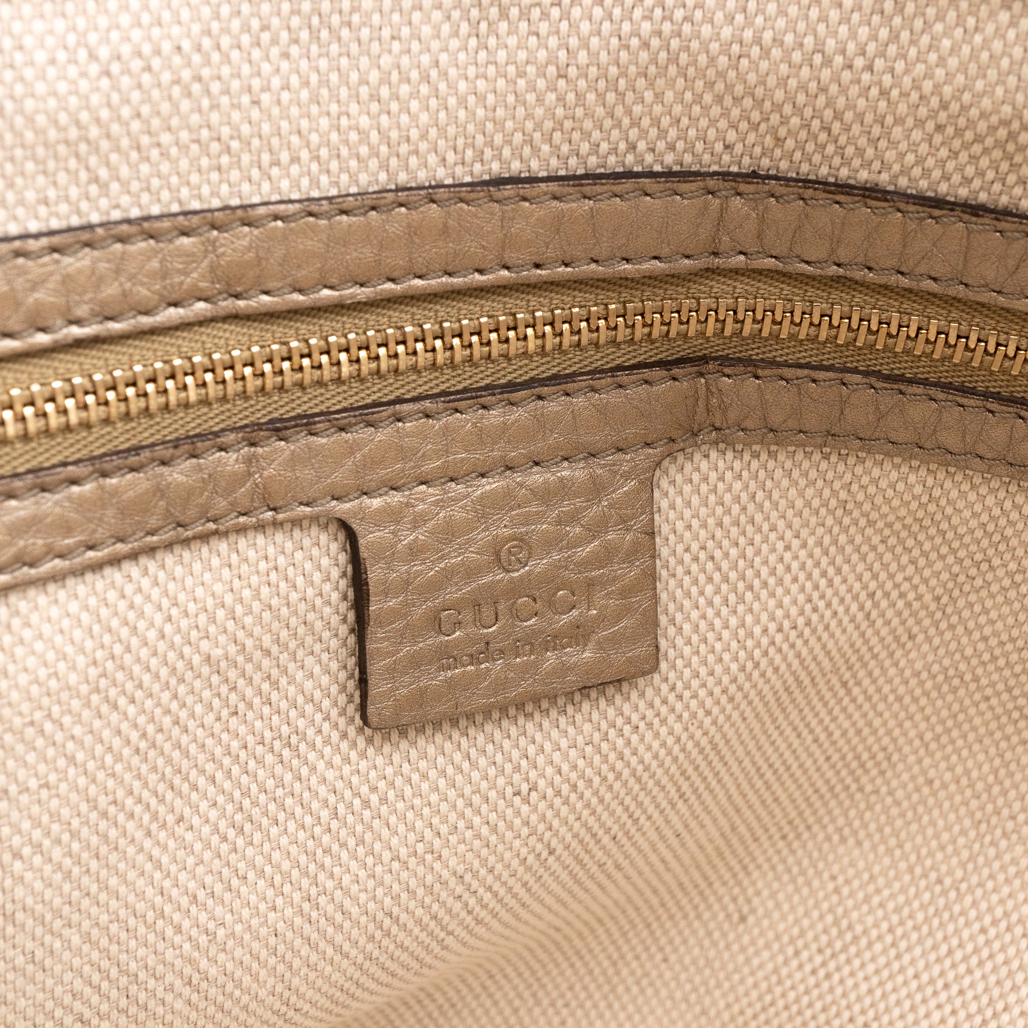 Soho Working Tote Champagne Leather