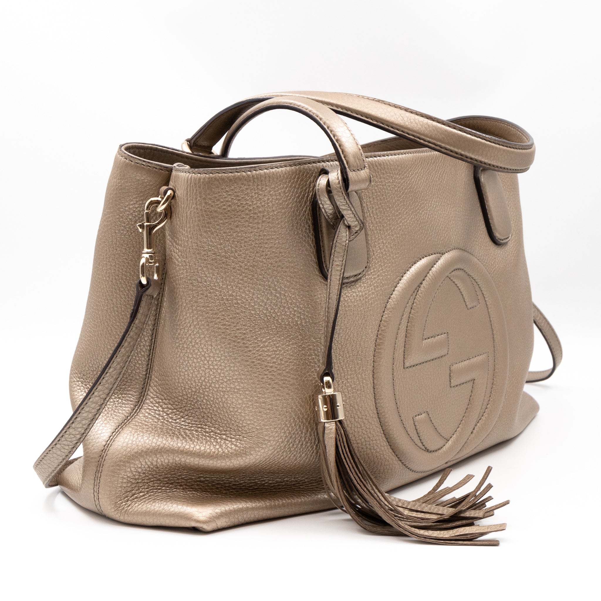 Soho Working Tote Champagne Leather