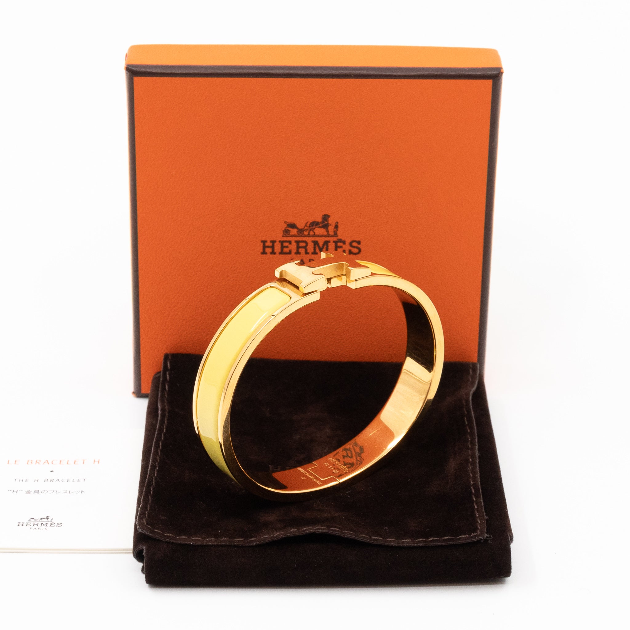 Clic H Bracelet Jaune Citron Gold