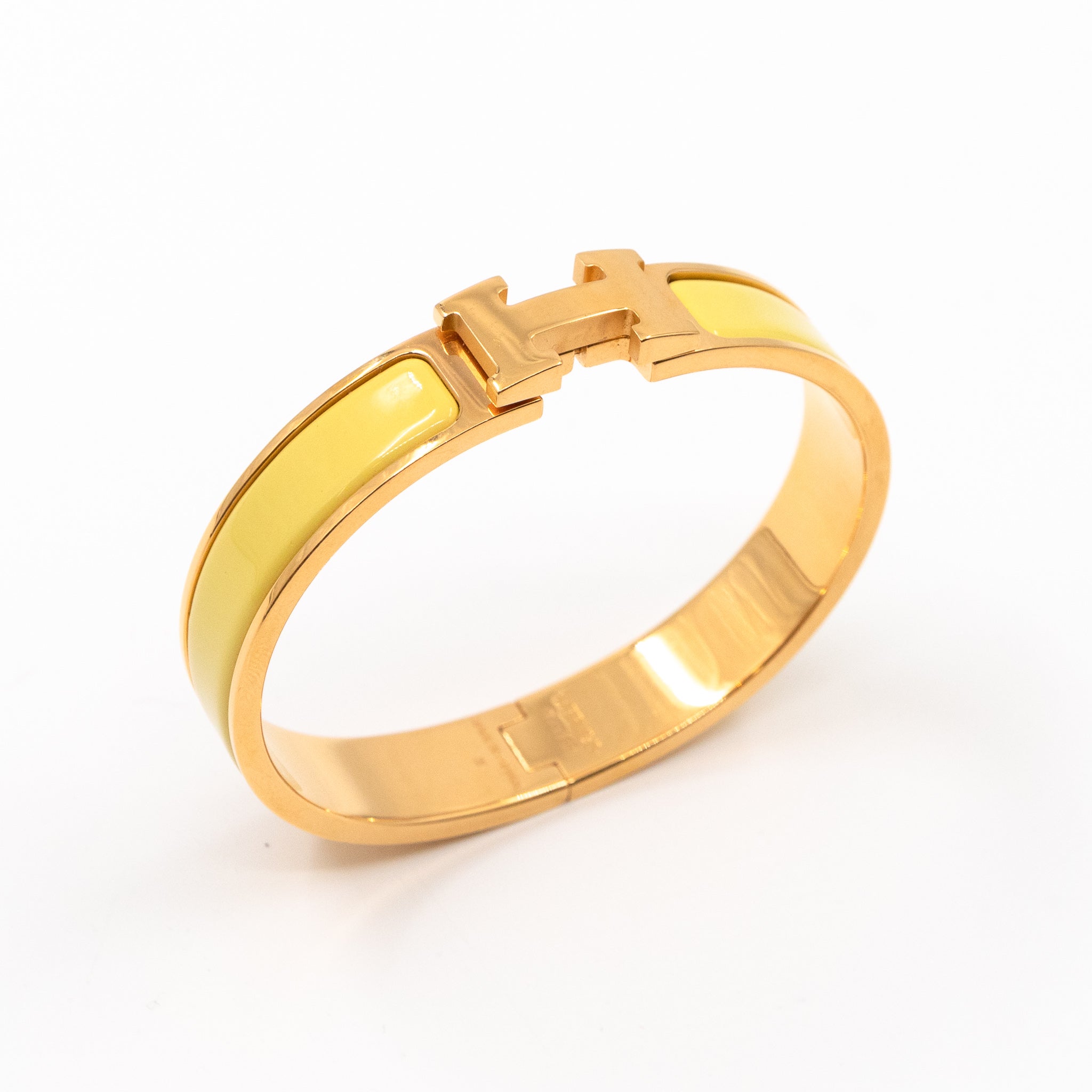 Clic H Bracelet Jaune Citron Gold