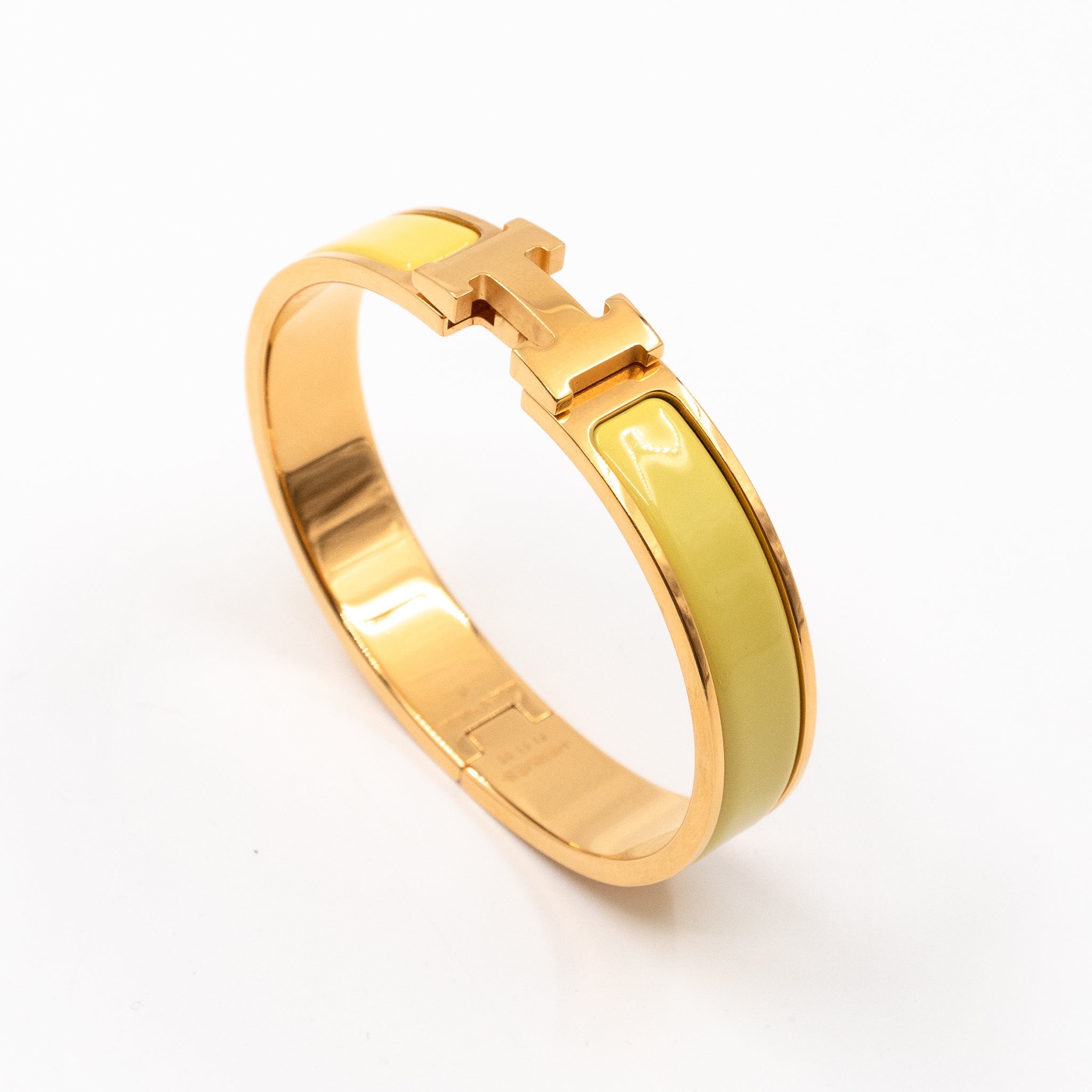 Clic H Bracelet Jaune Citron Gold